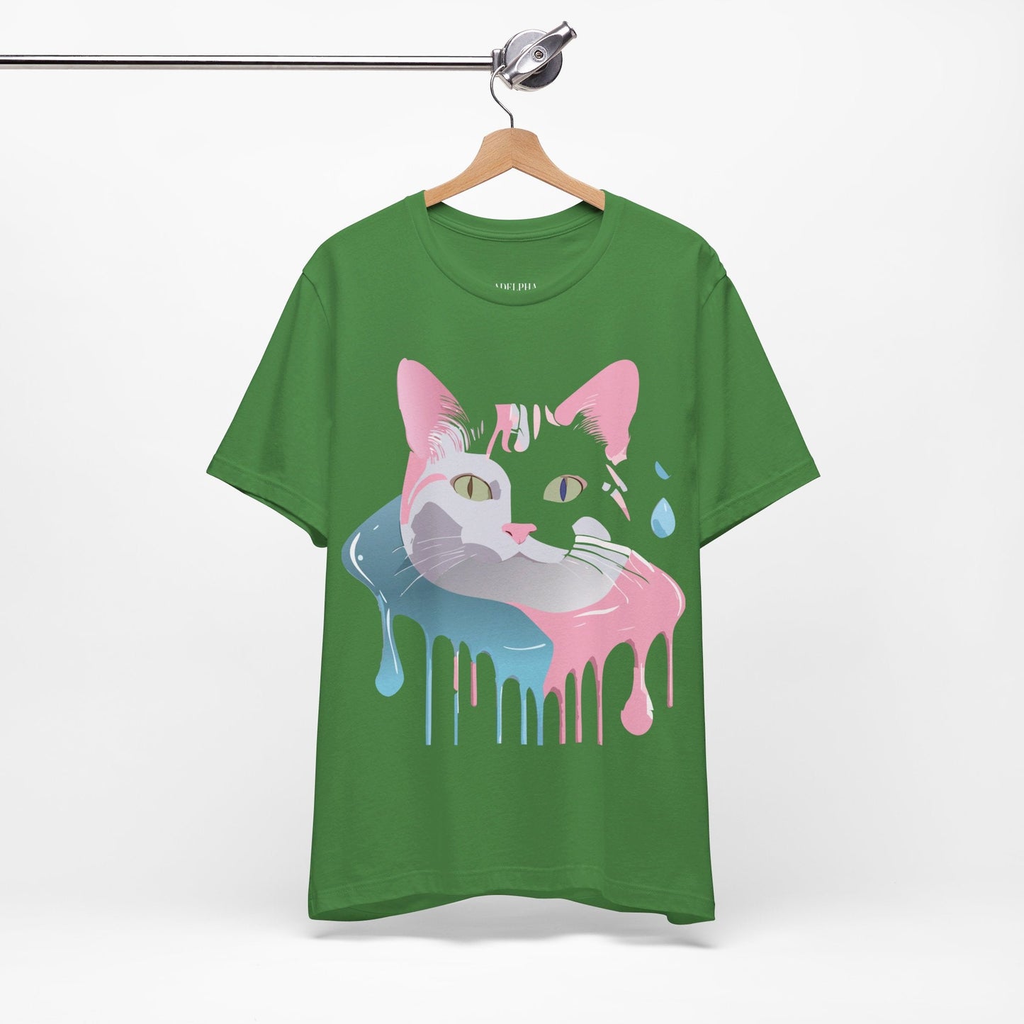 Cat Graphic Tee Unisex Short Sleeve T Shirt Adelpha Vintage Inspired Design