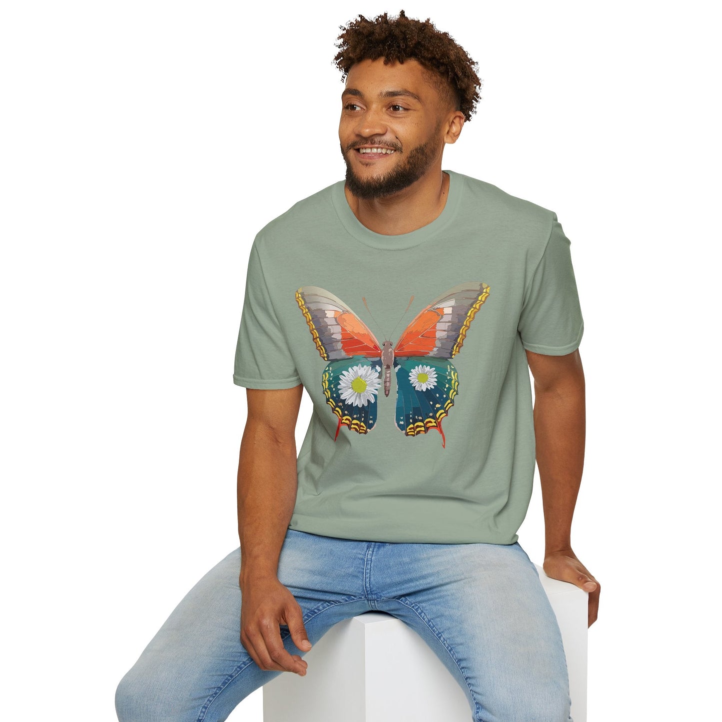 Butterfly Shirt Unisex Gildan Softstyle 64000 Short Sleeve T Shirt Monarch Design