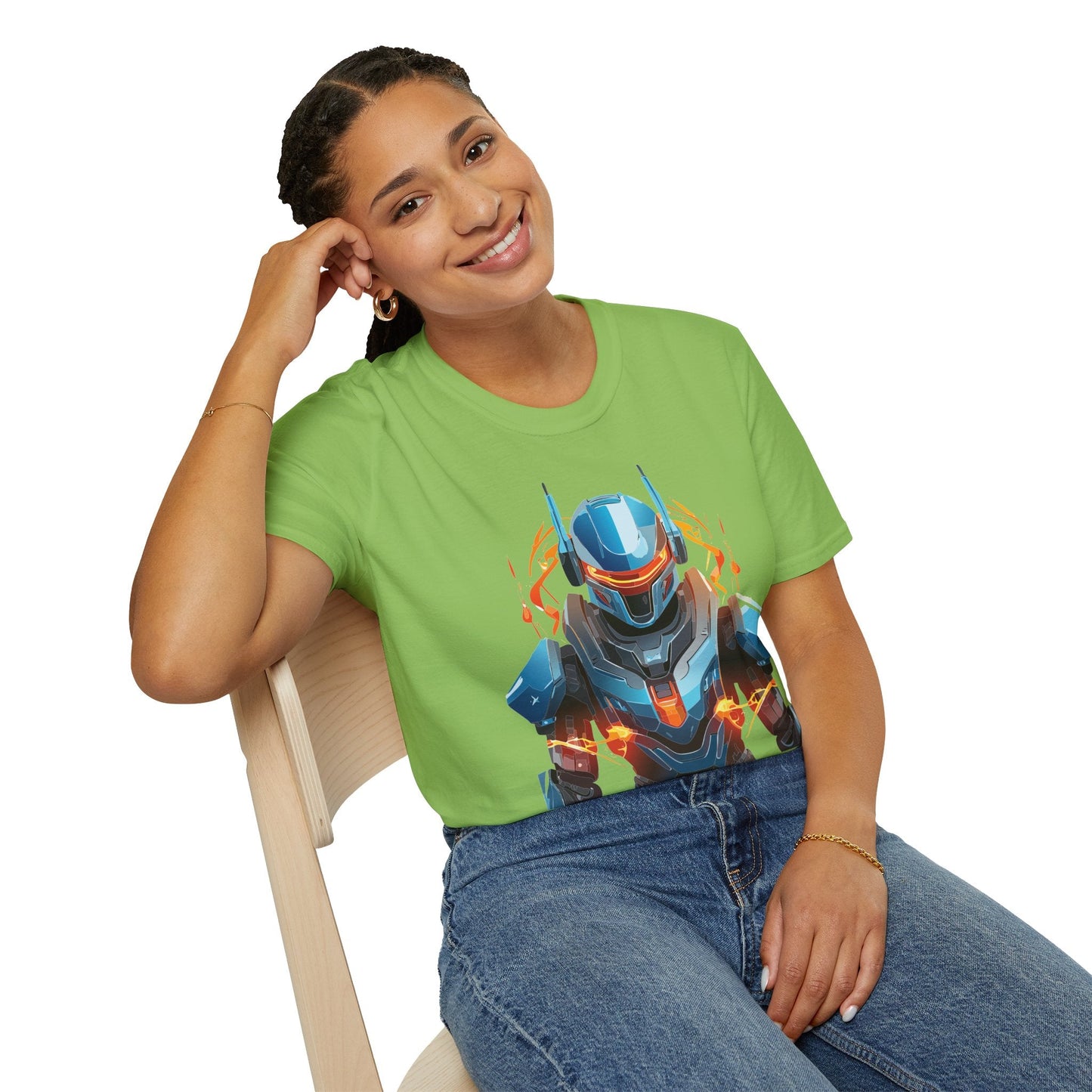 Cyborg Tee Robot Shirt Terminator Design Unisex Gildan Softstyle 64000 100 Percent Ring Spun Cotton