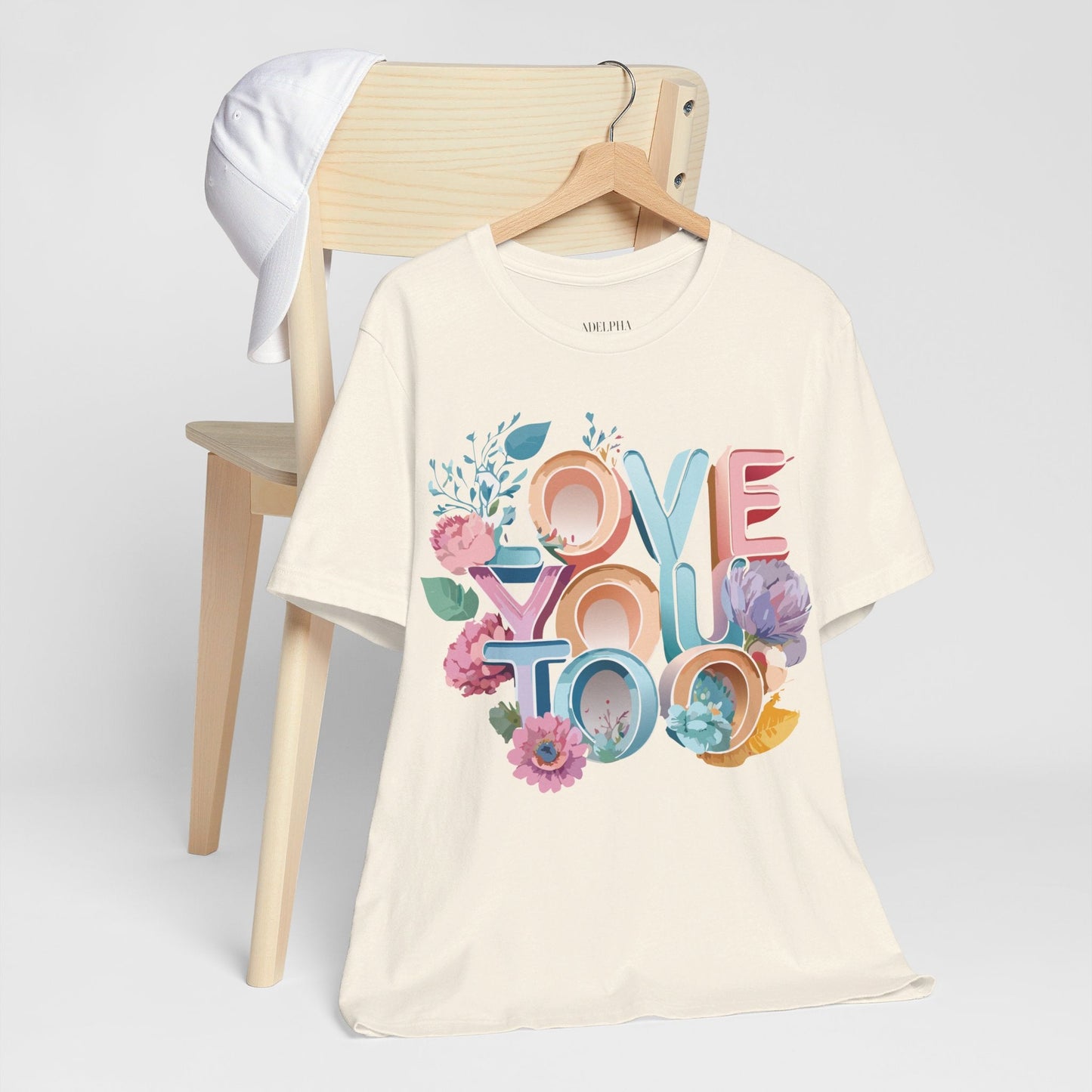 Valentine Day Graphic Unisex 100 Cotton Vintage Artwork with Love and Flower Design Tee 39