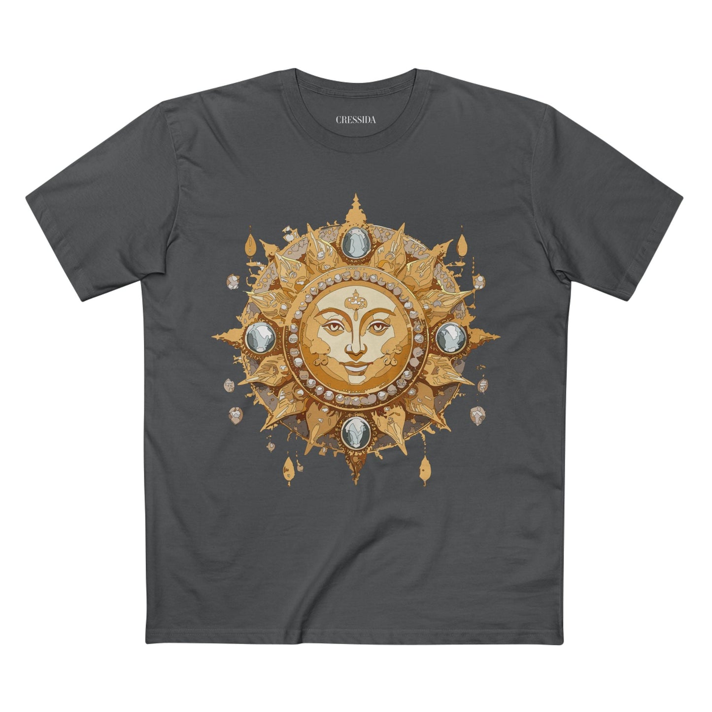 Gold Sun Graphic Unisex 100 Cotton T-Shirt with Golden Art Design 8