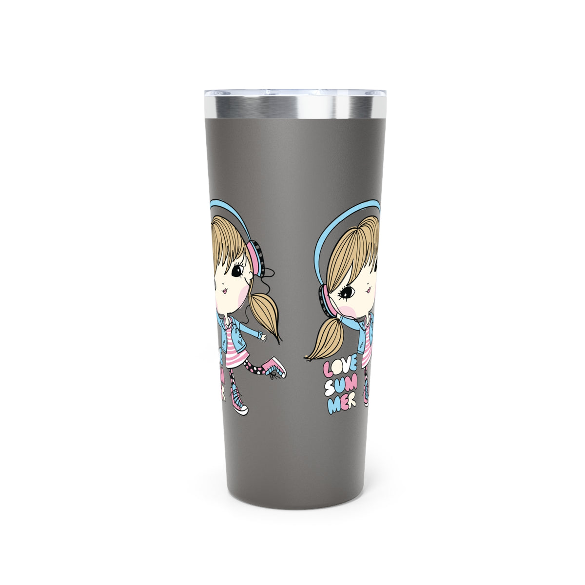 22oz Copper Vacuum Insulated Tumbler with Cartoon Hot 6 hours Cold 24 hours VT-2