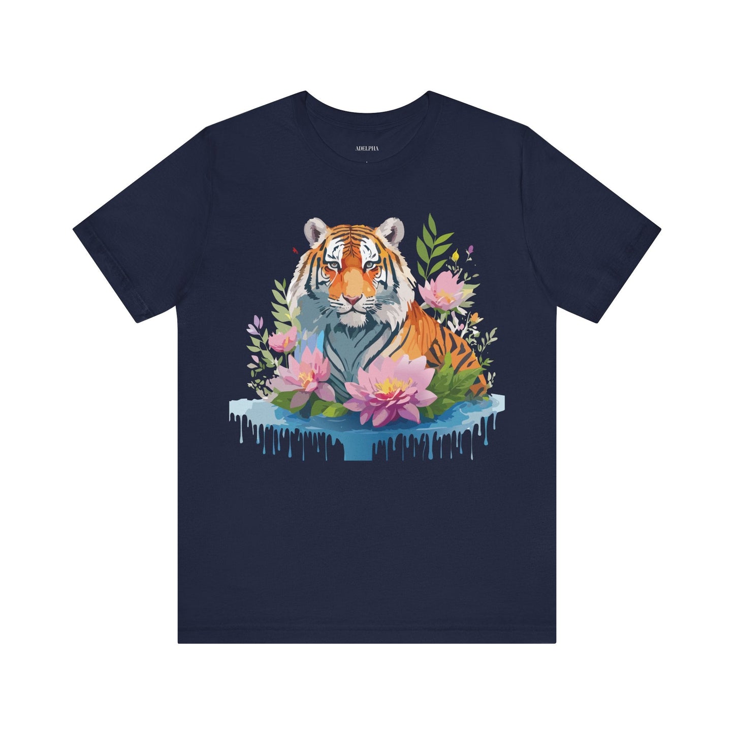 Tiger Graphic Tee Unisex Shirt By Adelpha Vintage Inspired Artwork Short Sleeve