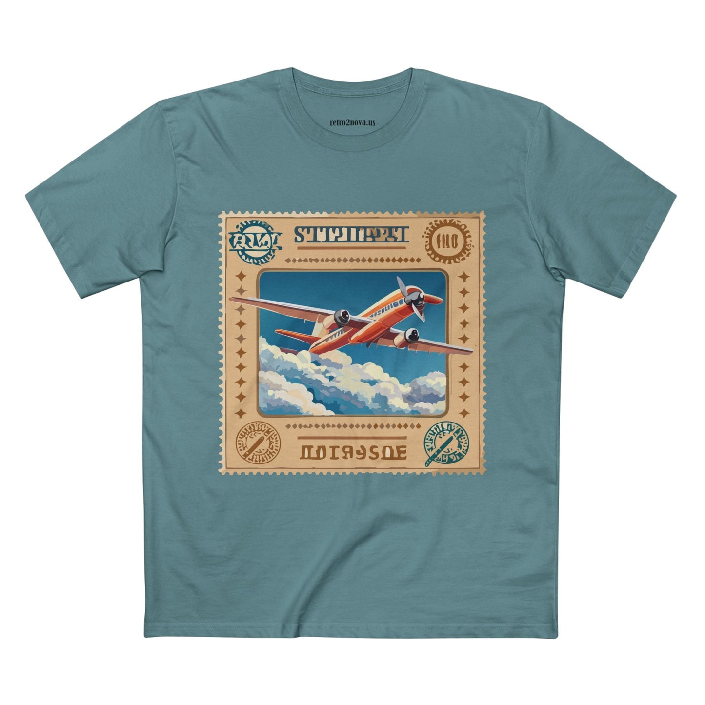 Stamp Shirt Postage Stamp Unisex Premium Cotton Tee With Original Art Design Retro2Nova PS41