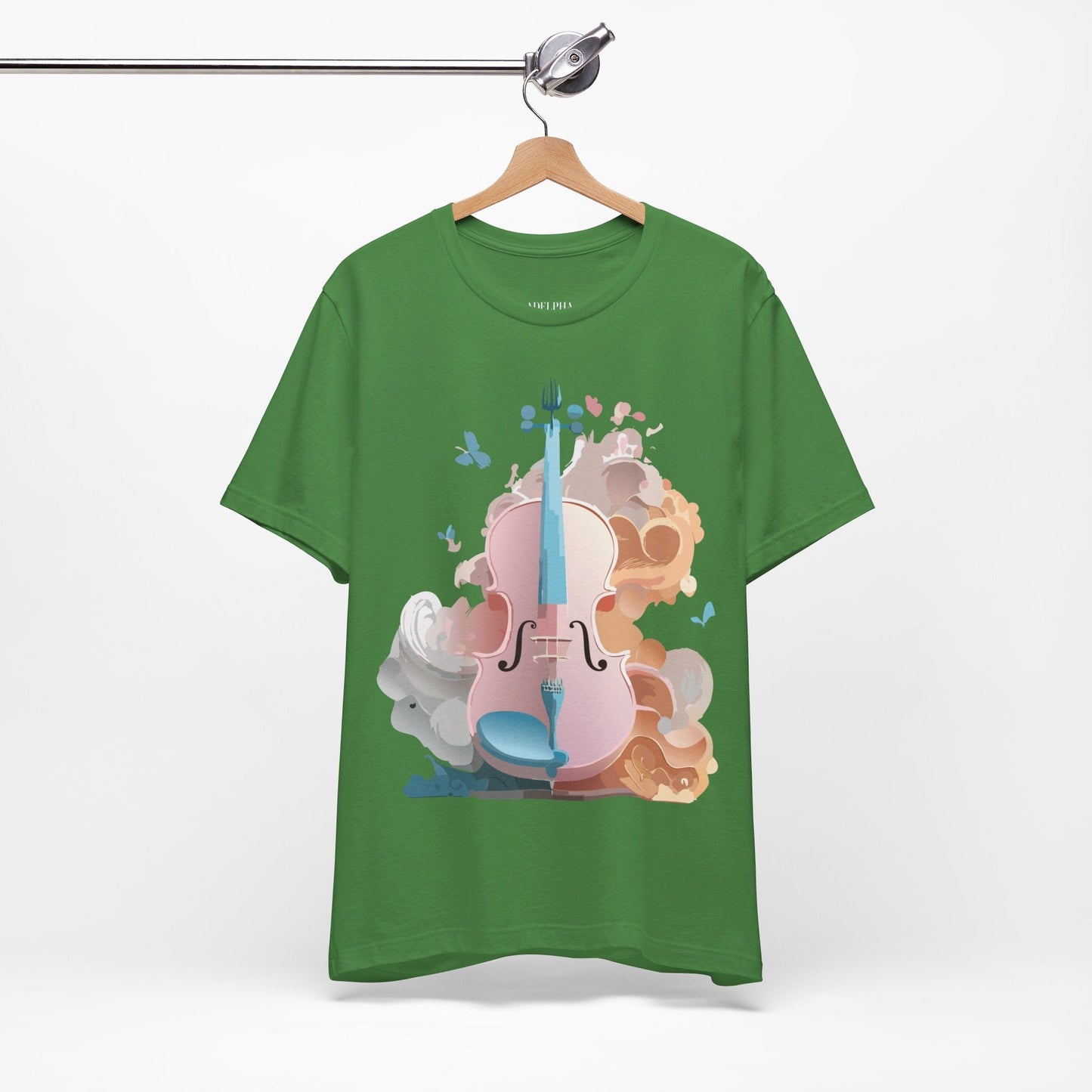Music Graphic Unisex 100 Cotton Vintage Art with Musical Elements Tee 11