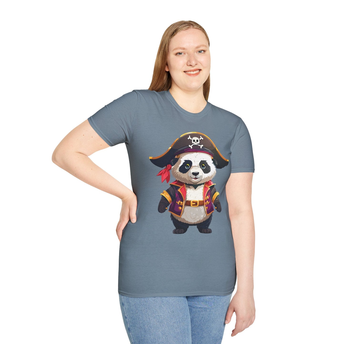 Panda Shirt Unisex Panda Tee Softstyle 64000 Gildan 100 Percent Cotton Animal Tee