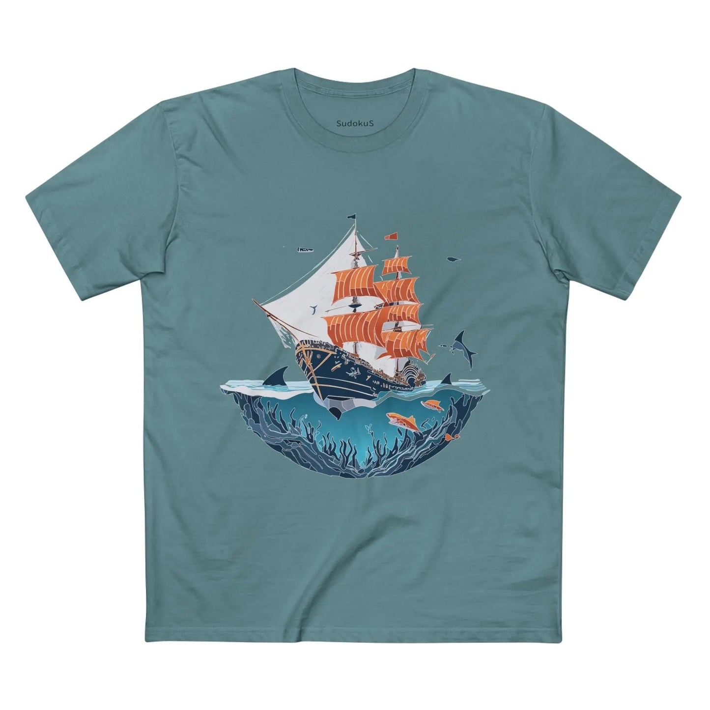 Ocean Coast Graphic Unisex 100 Cotton Staple Tee 25