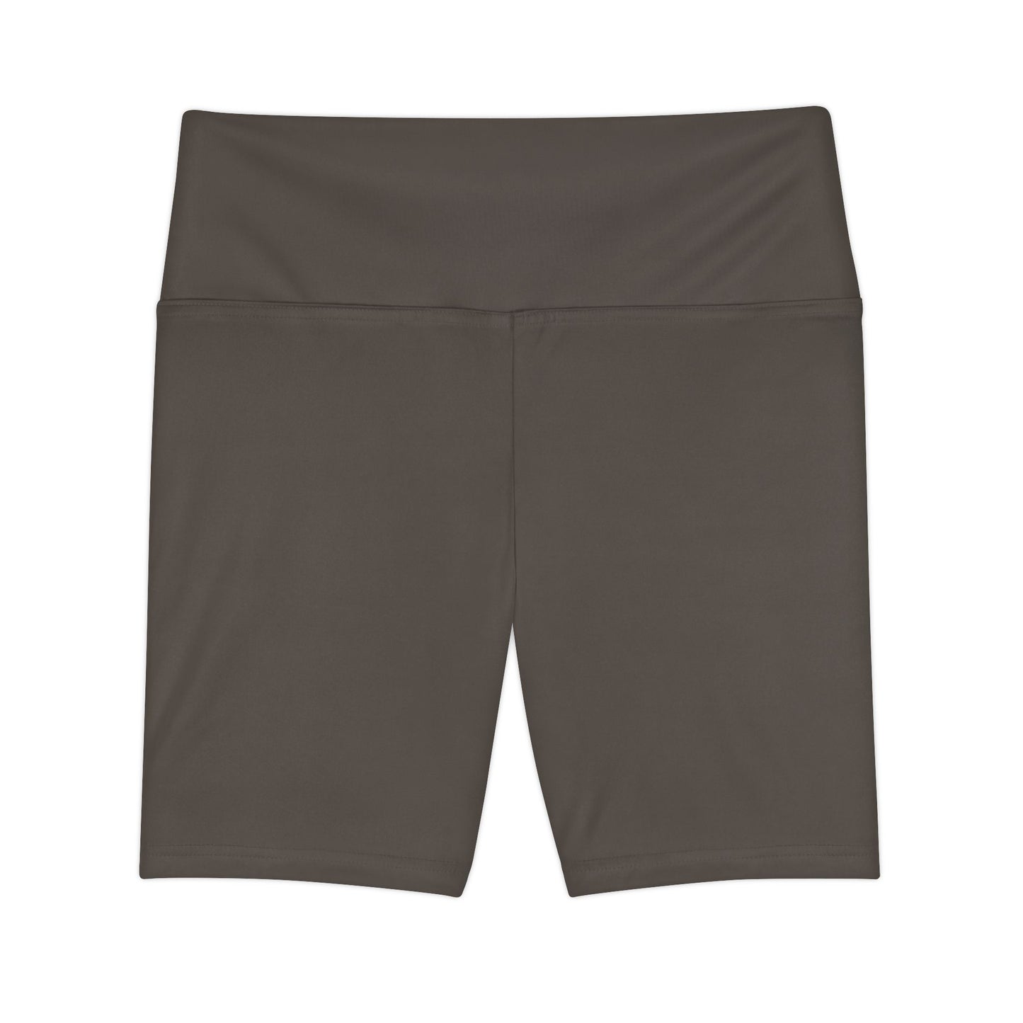 Stone Brown High-Waist Women's Workout Shorts — Seamless Biker Fitness Shorts
