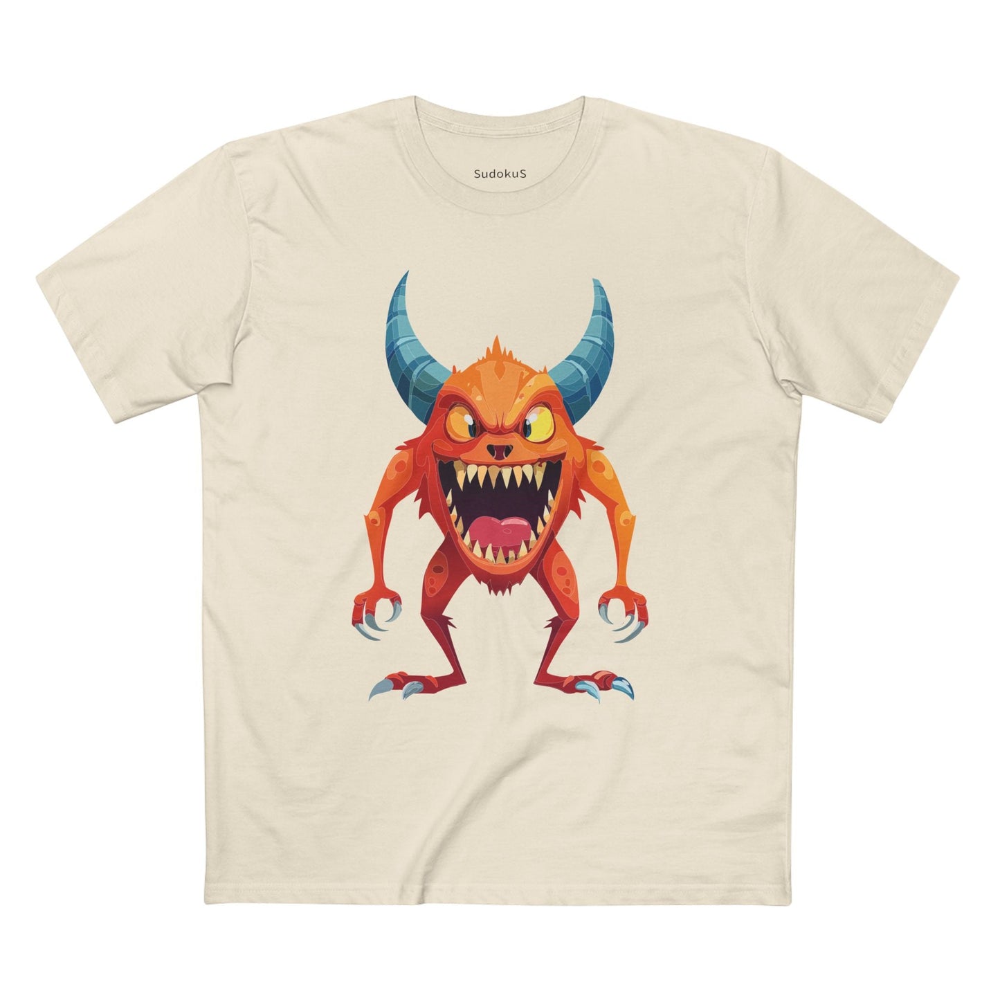 Cartoon Monsters Graphic Unisex 100 Cotton Staple Tee 12