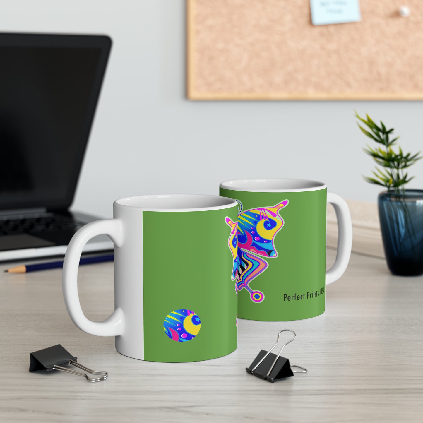 Tasse à café et à thé avec imprimé papillon