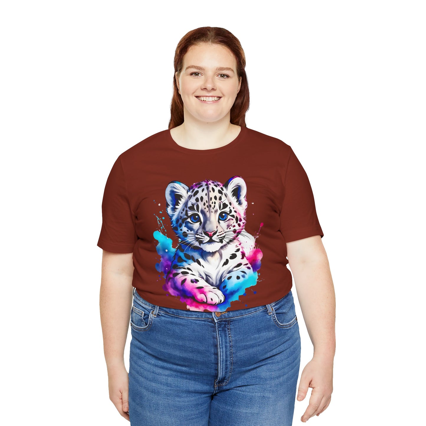 Baby Leopard Shirt, Cute Leopard Tee Shirt, Animal T-Shirt, Gepard Top, Animal Tees, Art Design T-Shirt, Graphic Tee