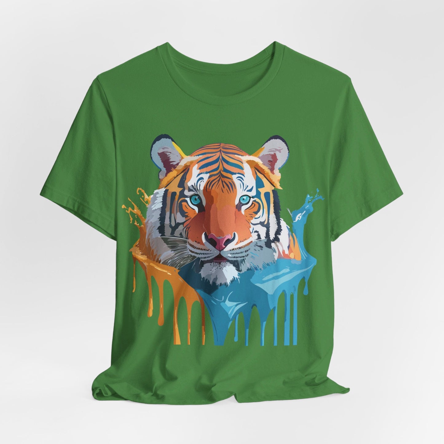 Tiger Graphic Tee Unisex Short Sleeve Shirt Featuring Vintage Inspired Artwork By Adelpha