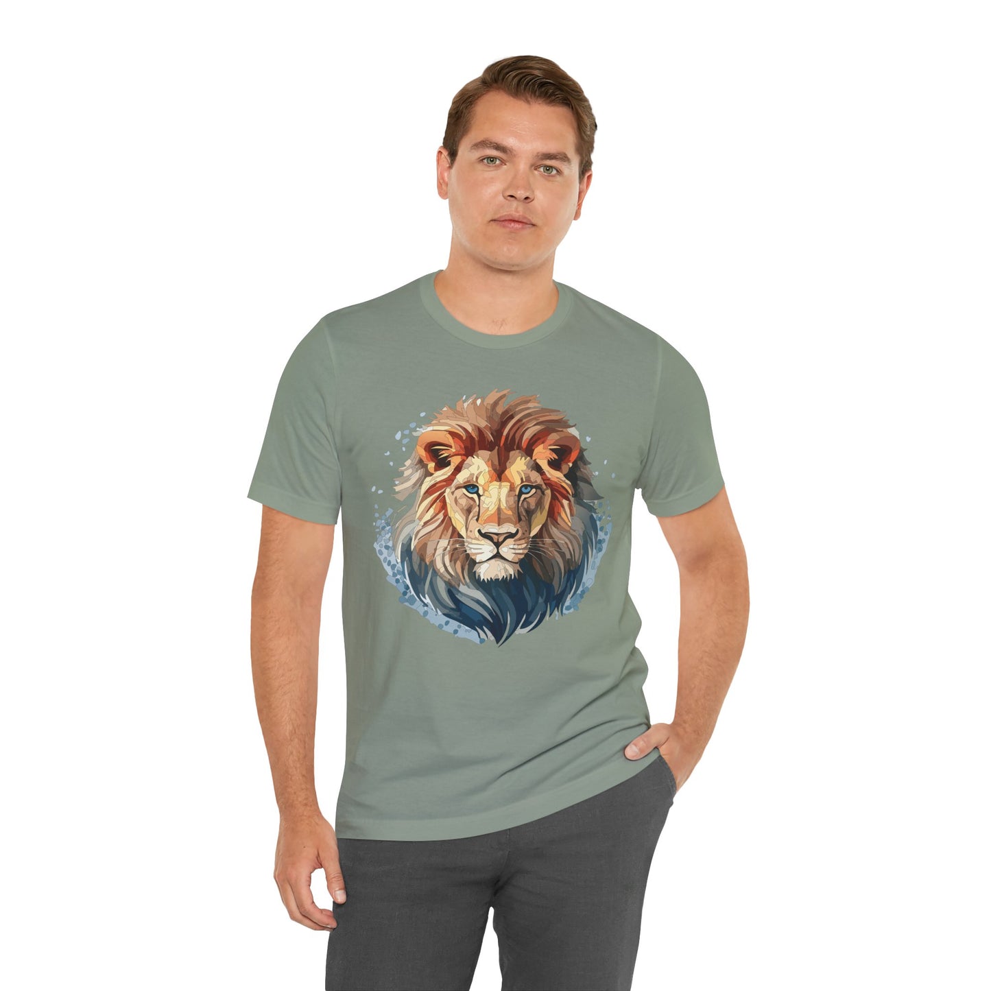 Lion Shirt, Animal Shirt, T-Shirt with Lion, Art Design Tee, Animal Tees, Safari T-Shirt 12