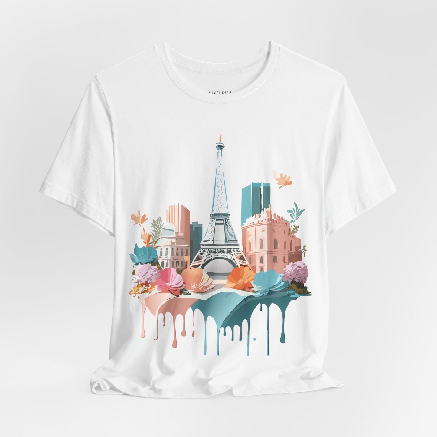 Paris Vintage Inspired Graphic Tee Unisex Short Sleeve Shirt Adelpha Artwork Studio