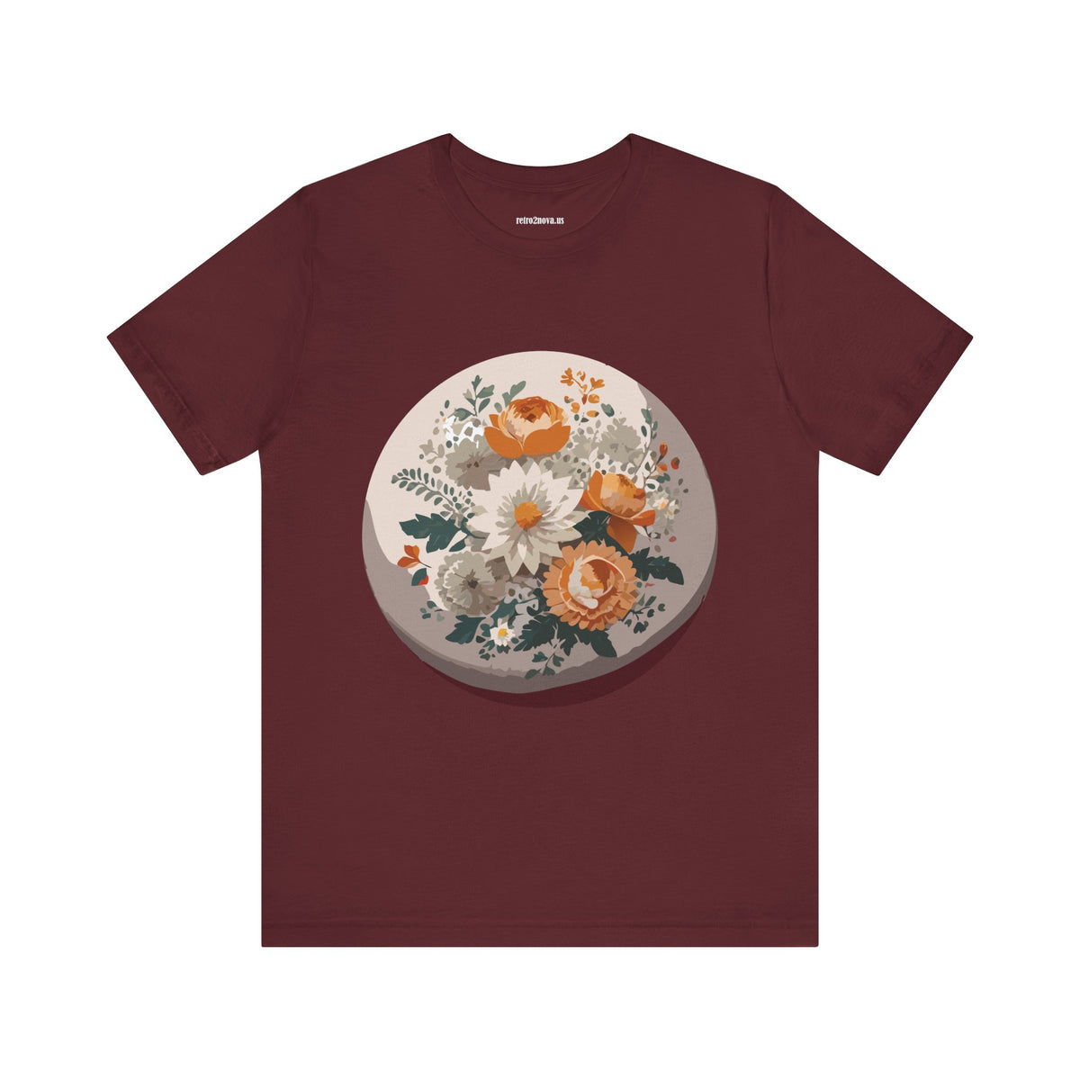 Floral Graphic Unisex Cotton Bella+Canvas Tee with Flowers Design ab105