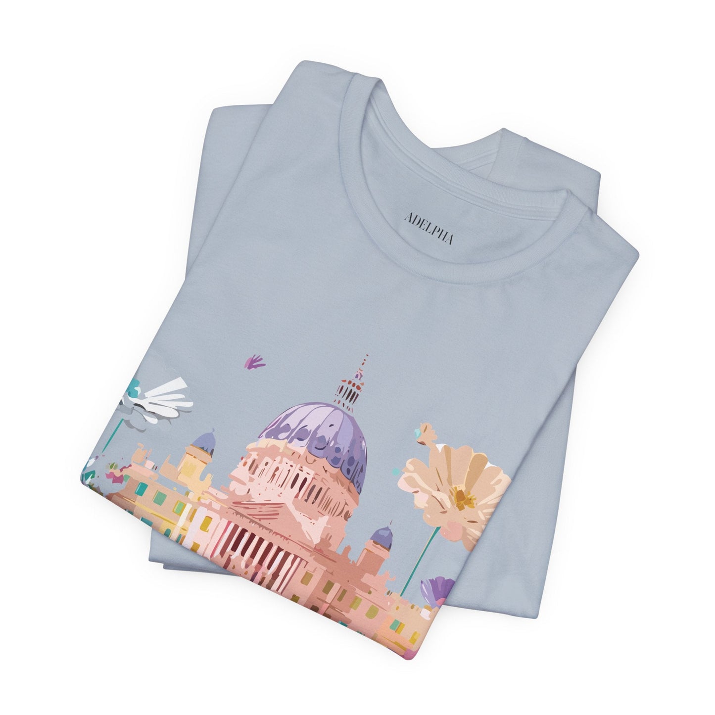 Madrid Tourist Shirt Unisex Graphic Tee With Vintage Adelpha Art Design Short Sleeve