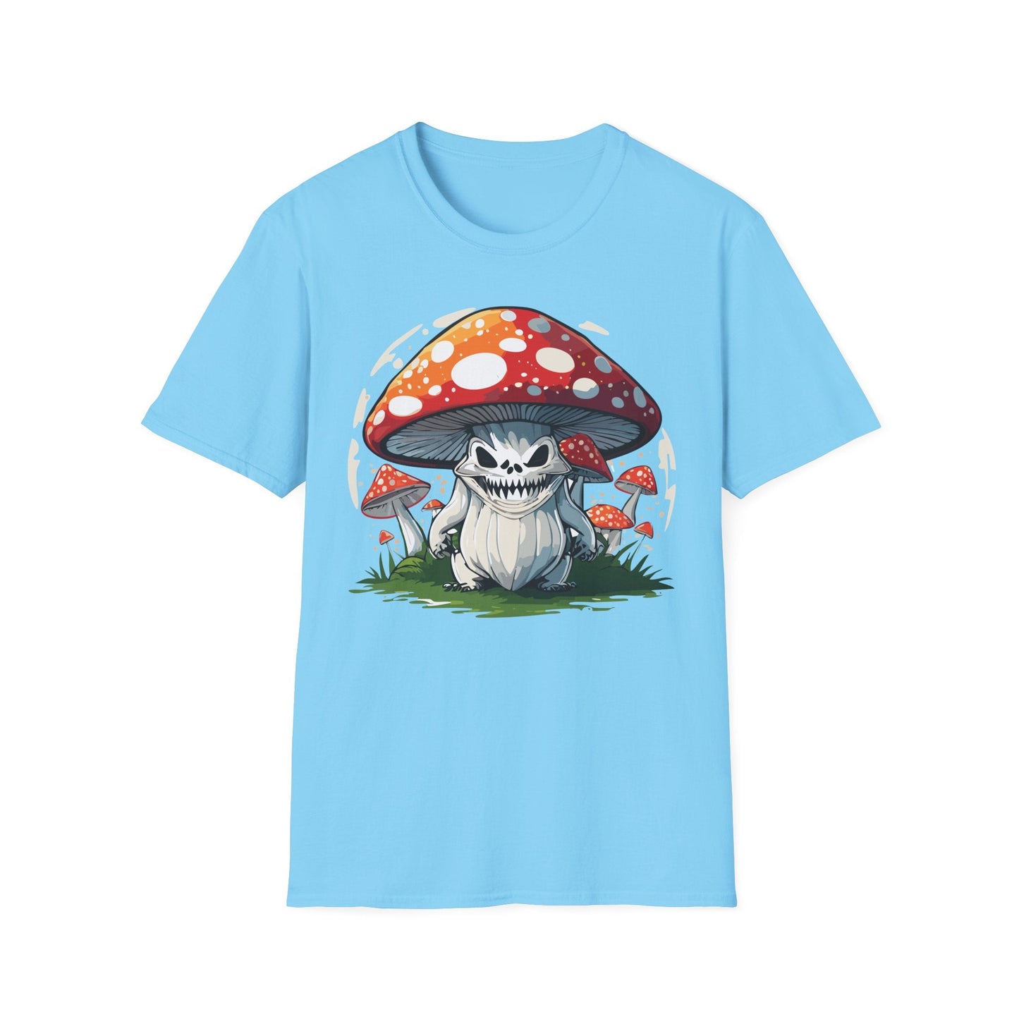 Mashroom Tee Shirt Unisex Softstyle 64000 100 Percent Ring Spun Cotton Funny Mashroom Fungus Design