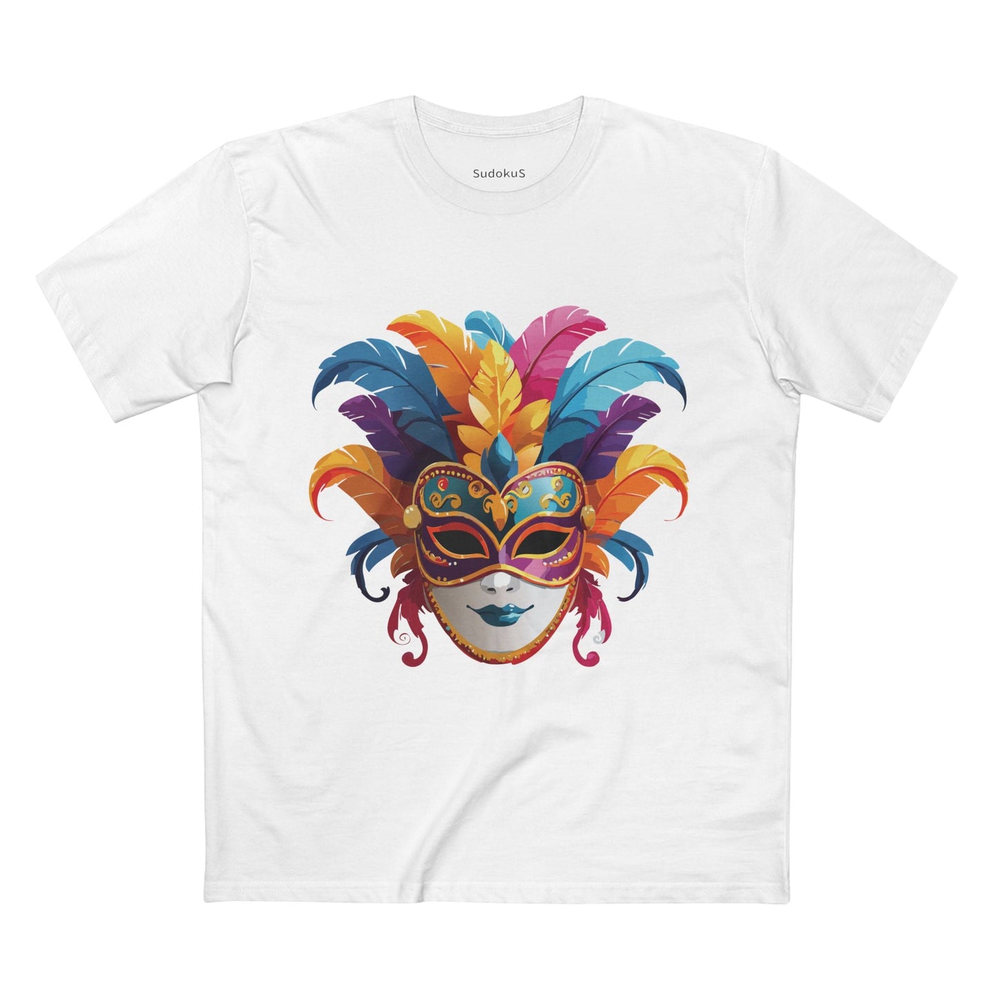 Mask Graphic Unisex 100 Cotton Staple Tee 13