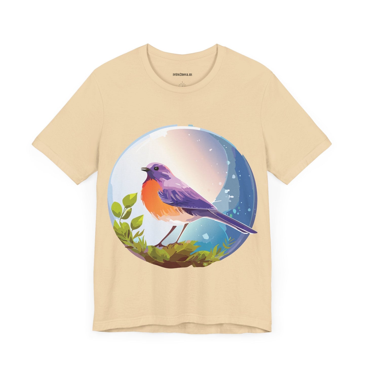 Unisex Animals And Bird Shirt Graphic Cotton T Shirt With Original Retro2Nova Art Premium Short Sleeve Tee
