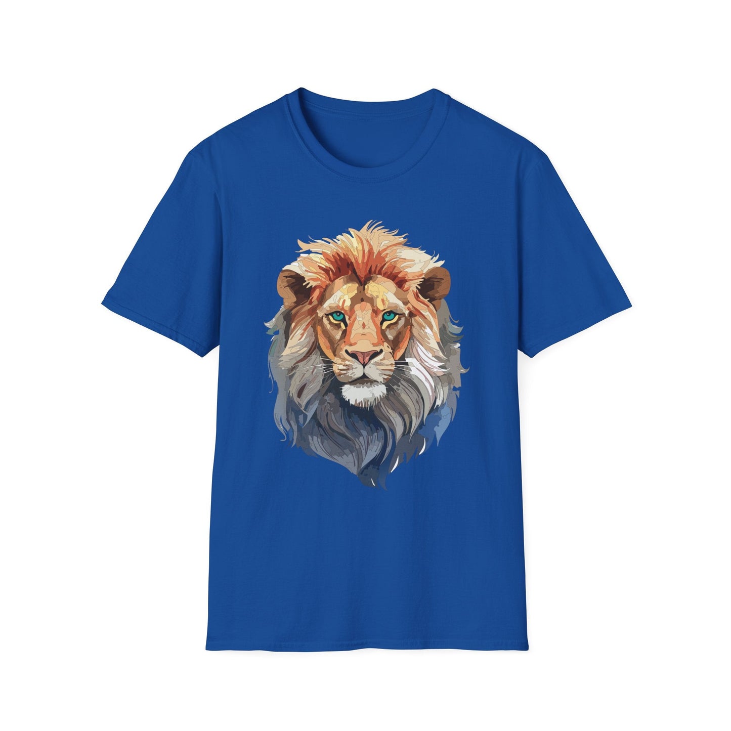 Floral Lion Shirt Unisex Tee Softstyle Gildan 64000 Comfort Fit
