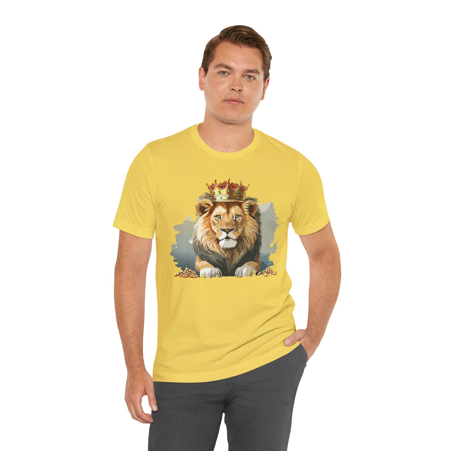 Majestic Lion Crown T-shirt, Animal Shirt, Lion Tee, Unisex Top, Birthday Gift, Shirt with Animal design