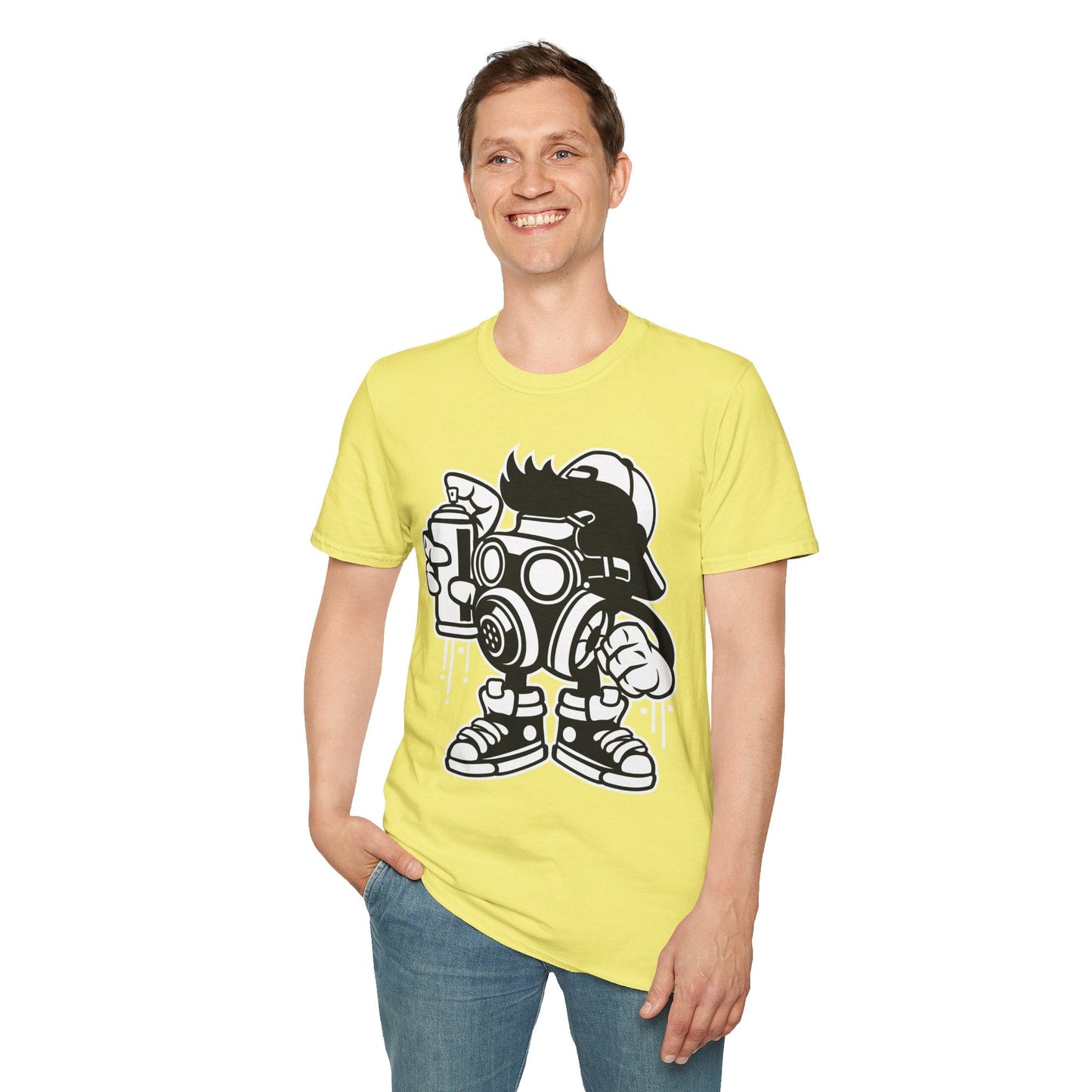 Cartoon T Shirt Unisex Animation Tee Funny Art Design Gildan Softstyle 64000 Ring Spun Cotton