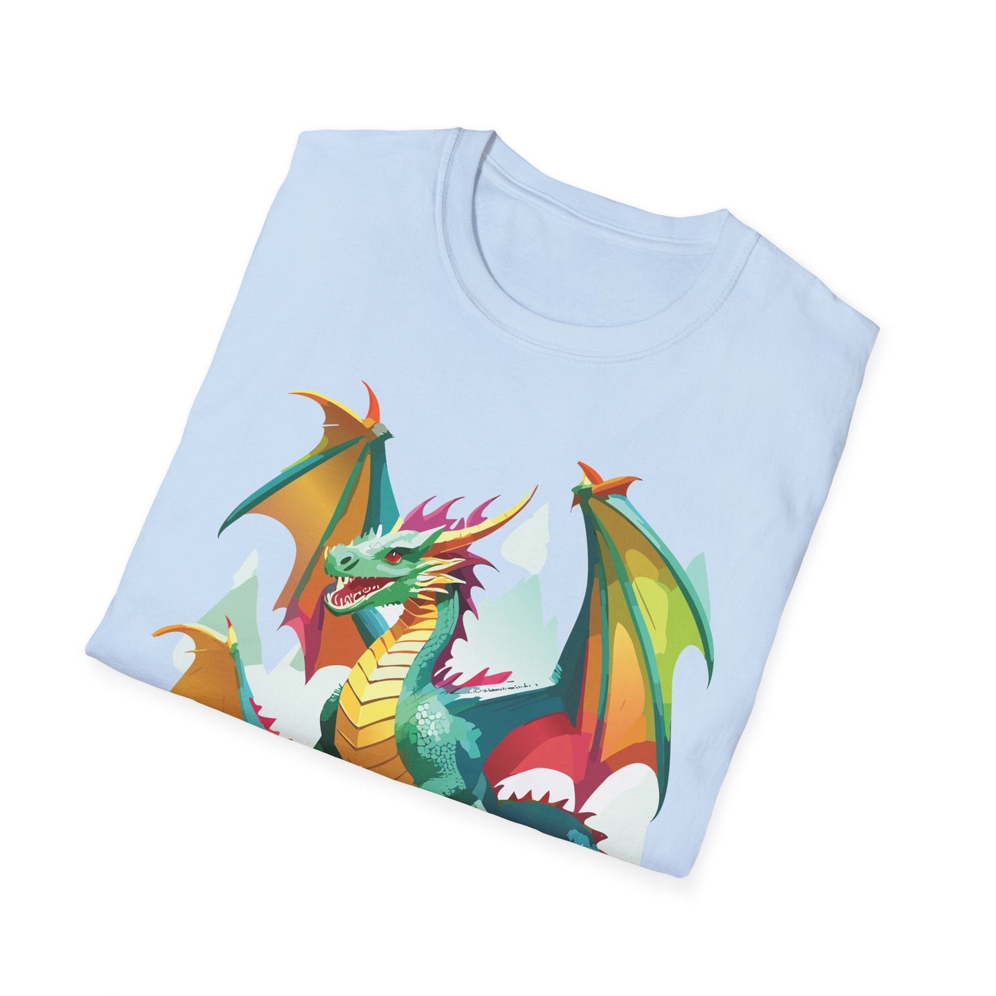 Dragon Graphic Unisex Cotton Softstyle Art Design Tee With Animals 2