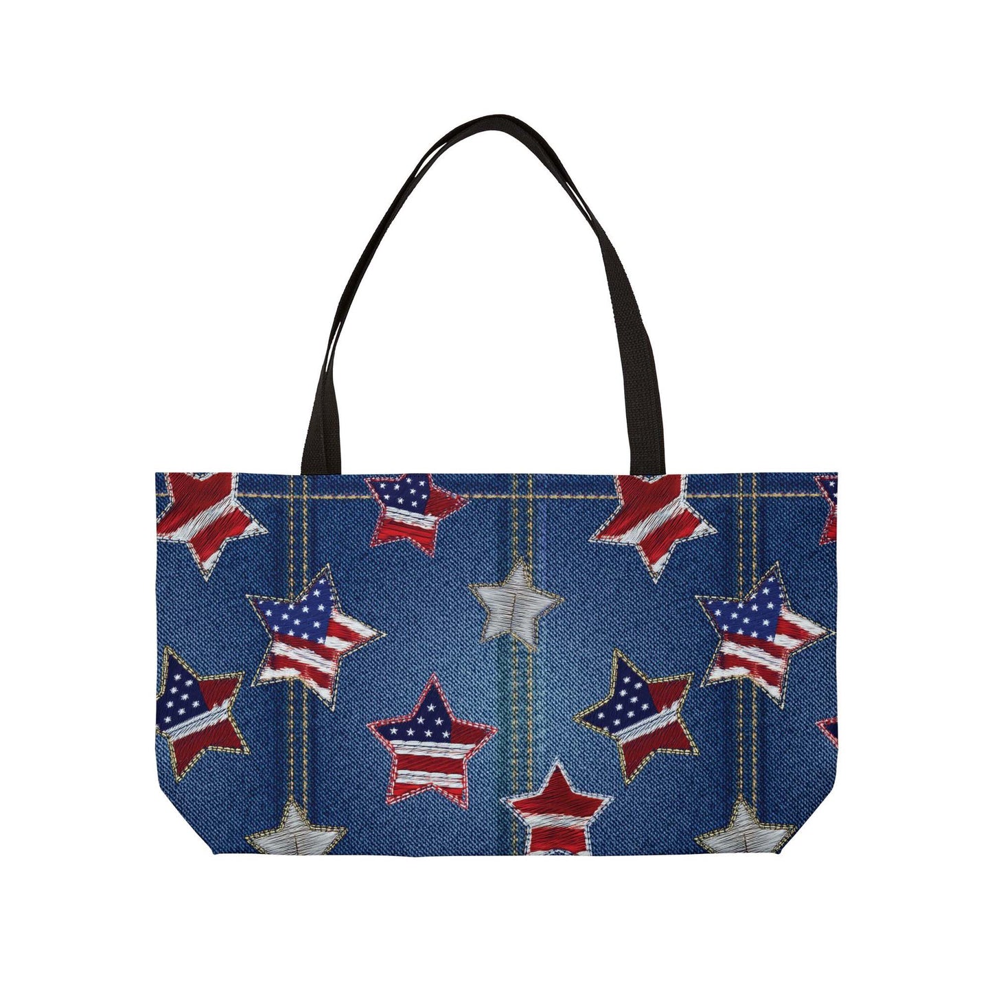 4th of July Denim Color Imitation Print Unisex  Yoga Bag  Spun Poly 24x13 Canvas Bag 62