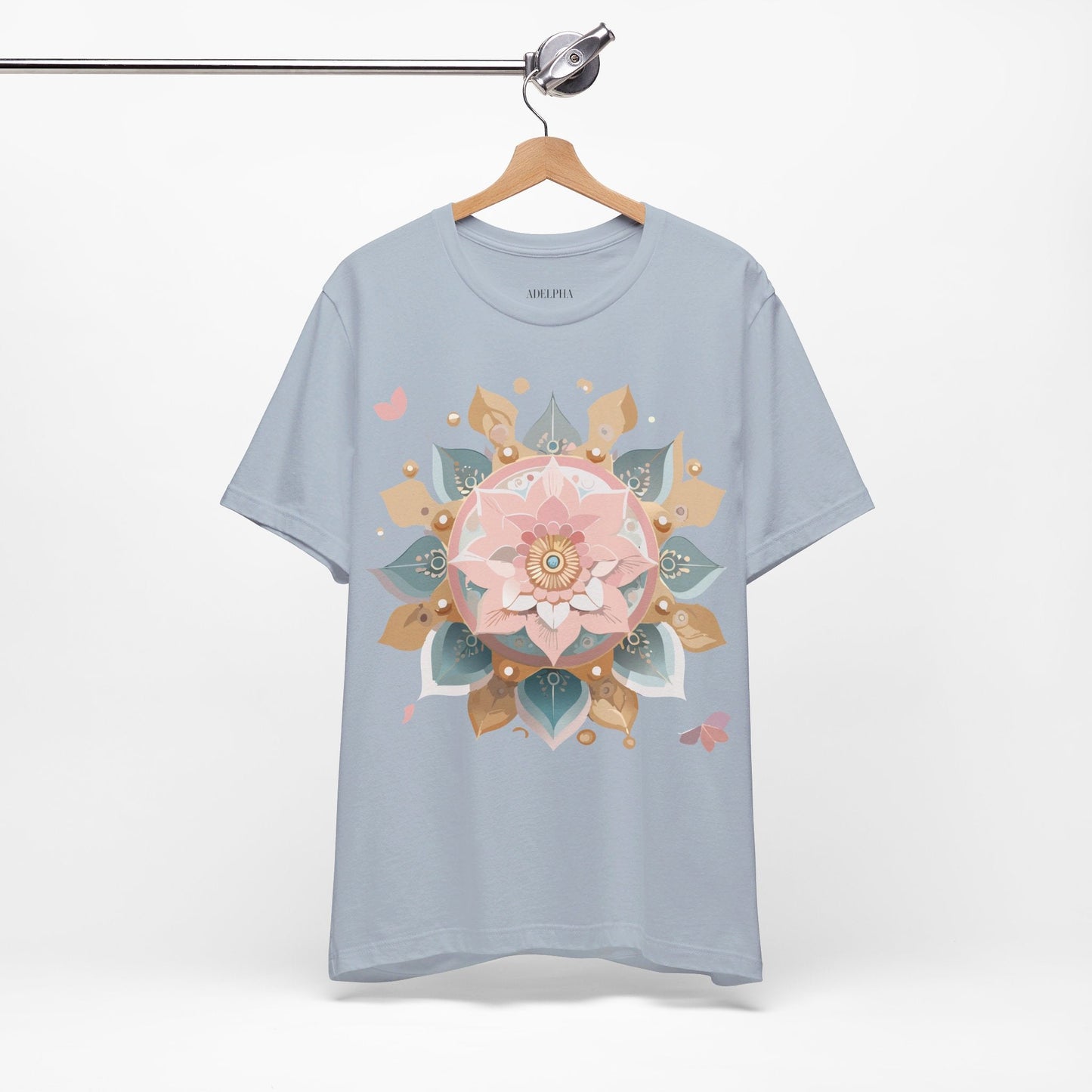 Mandala Shirt Unisex Graphic Tee By Adelpha With Vintage Inspired Artwork Short Sleeve Jersey