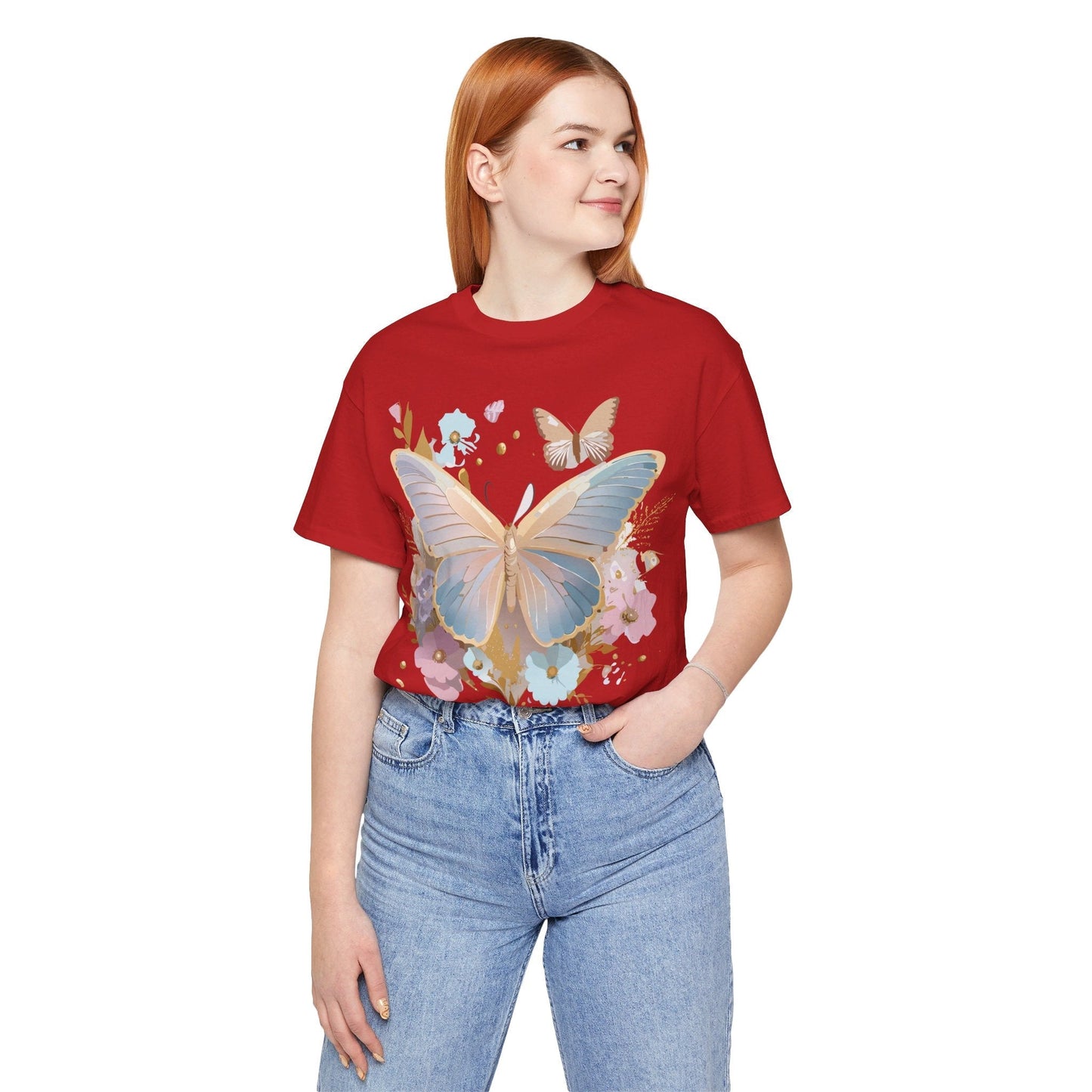 Butterfly Graphic T Shirt Unisex Vintage Artwork Tee By Adelpha