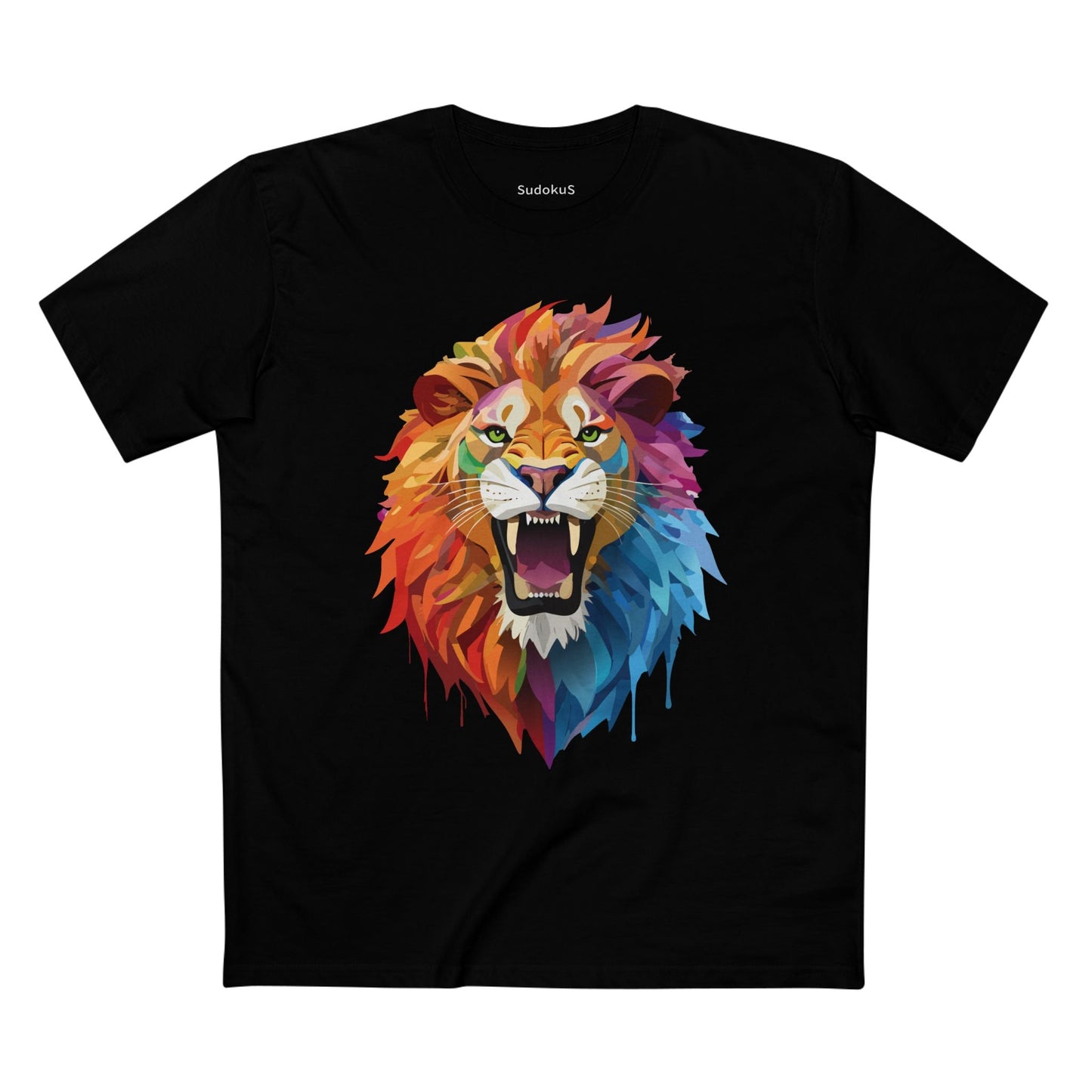 Lion Graphic Unisex 100 Cotton Staple Tee with Animal Design Artwork 28