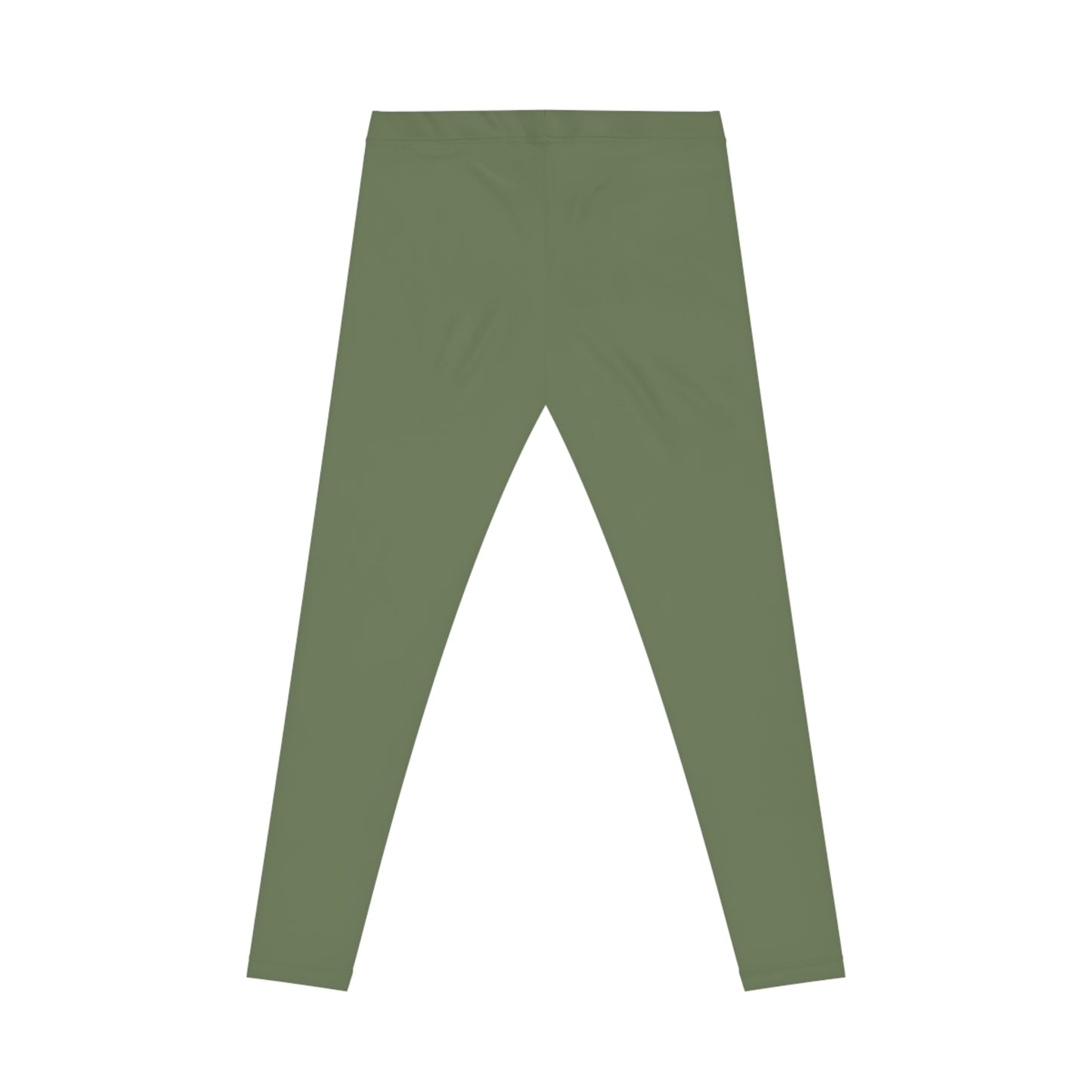 Dusty Olive Color Women's Poly-Span Casual Leggings XS-2XL
