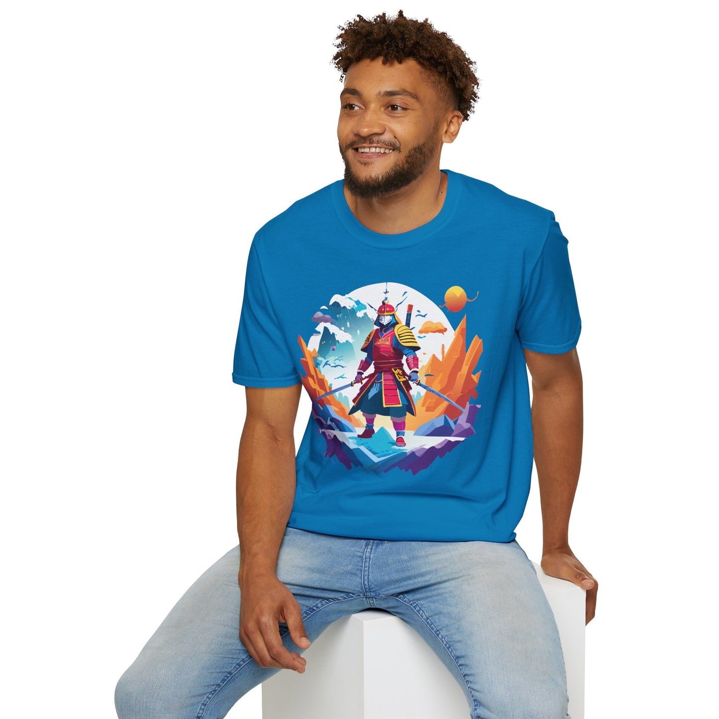 Samurai Shirt Unisex Short Sleeve T Shirt Gildan Softstyle 64000 100 Percent Ring Spun Cotton Tee