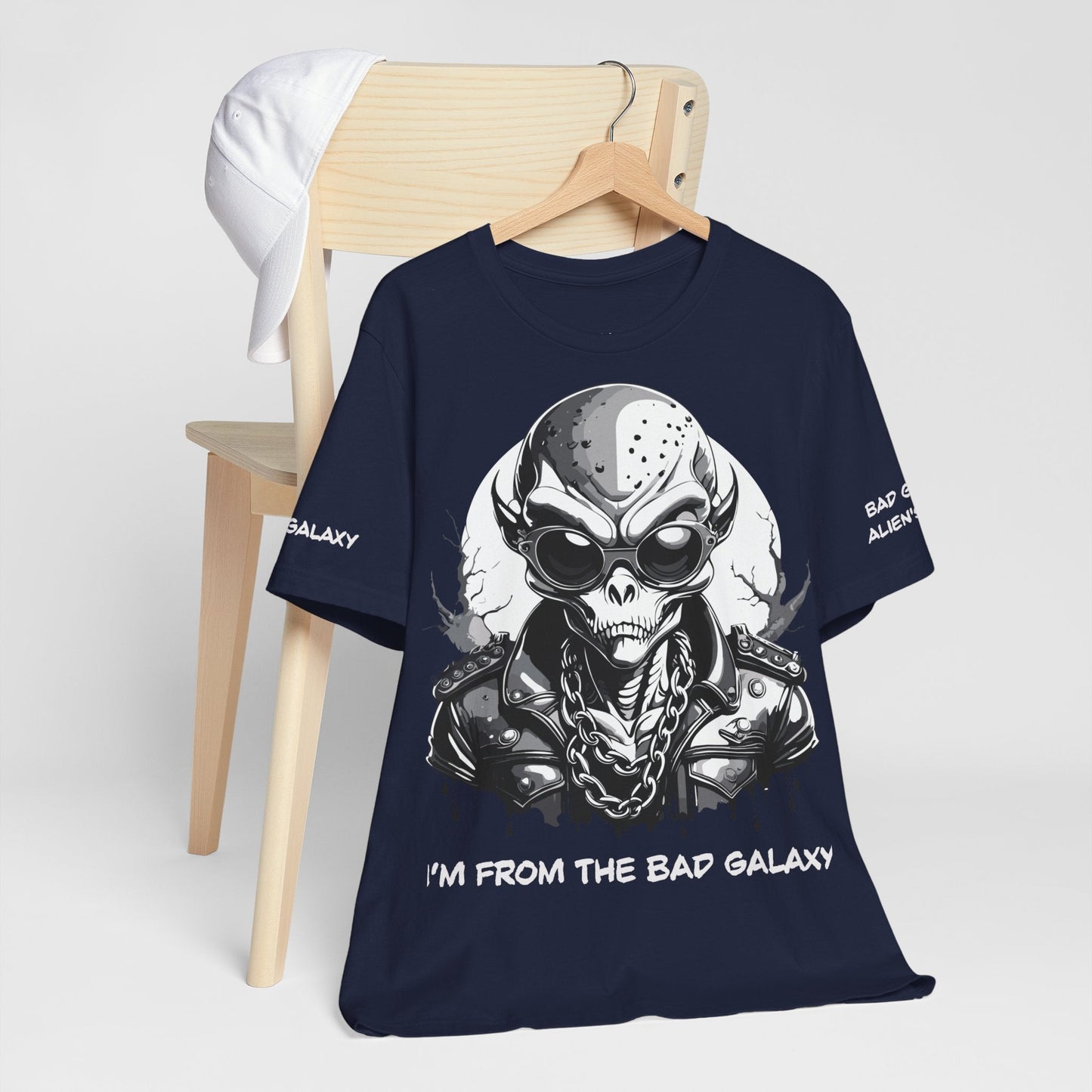 Alien Tee Shirt From Bad Galaxy 100 Percent Cotton Made to Order Eco Friendly Non Toxic Inks