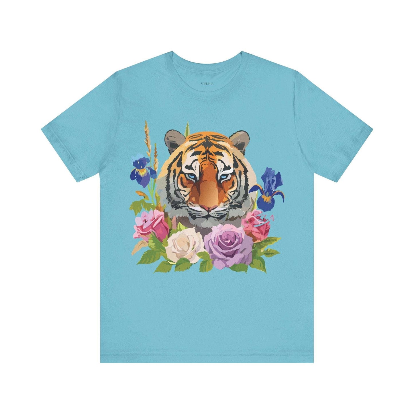 Tiger Graphic Tee Unisex Short Sleeve Tee With Vintage Inspired Artwork By Adelpha