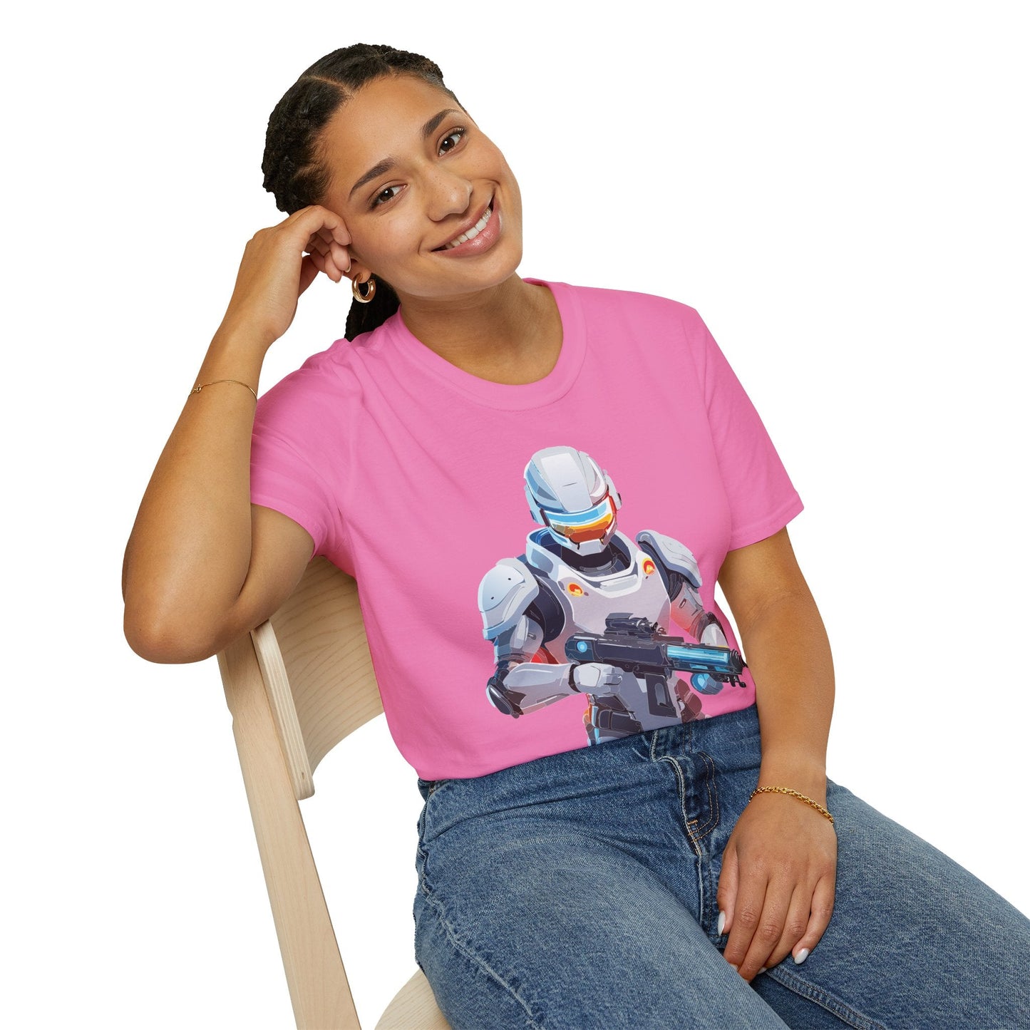Robocop Themed Unisex Softstyle T Shirt With Robocop Art Design Cotton Tee Premium Comfort