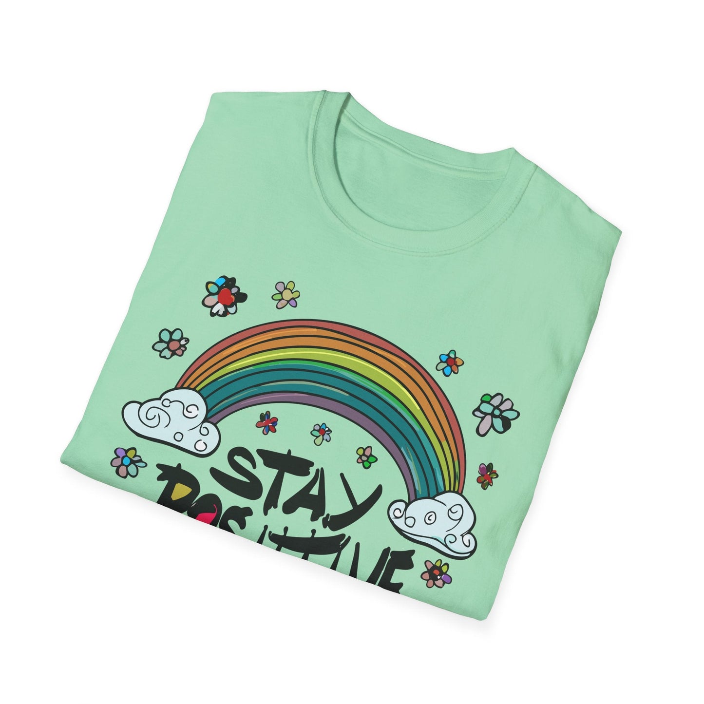 Positive Slogan T Shirt Unisex Softstyle Tee With Positive Words And Good Quotes Gildan 64000
