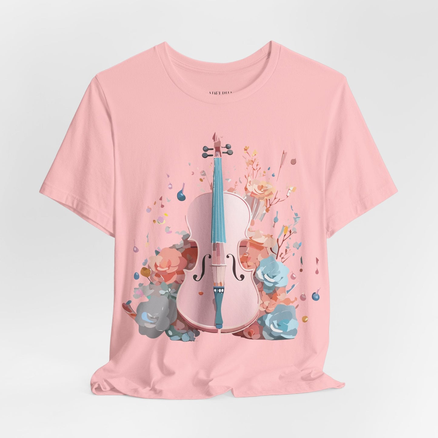 Music Graphic Unisex 100 Cotton Vintage Art with Musical Elements Tee 12