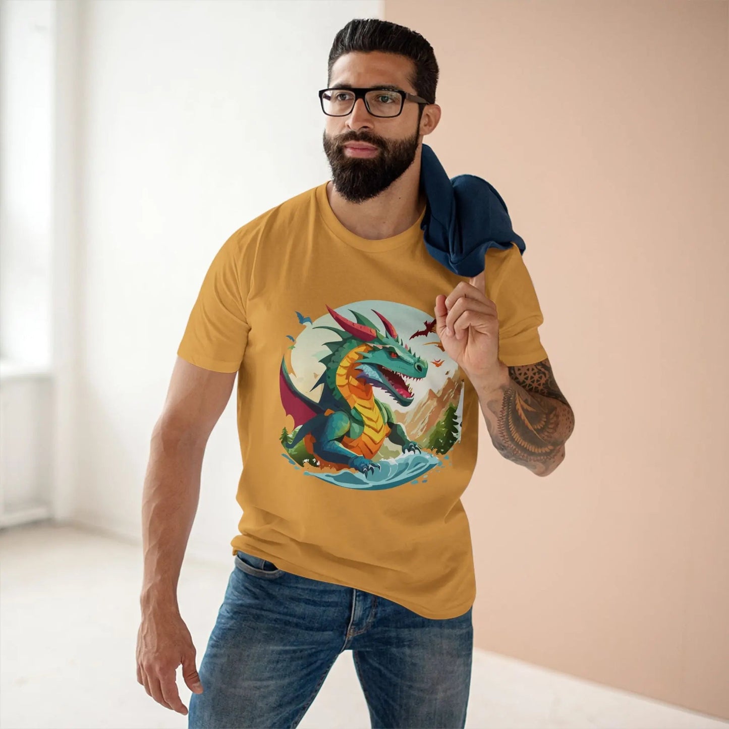 Dragon Graphic Unisex 100 Cotton Staple Tee 26