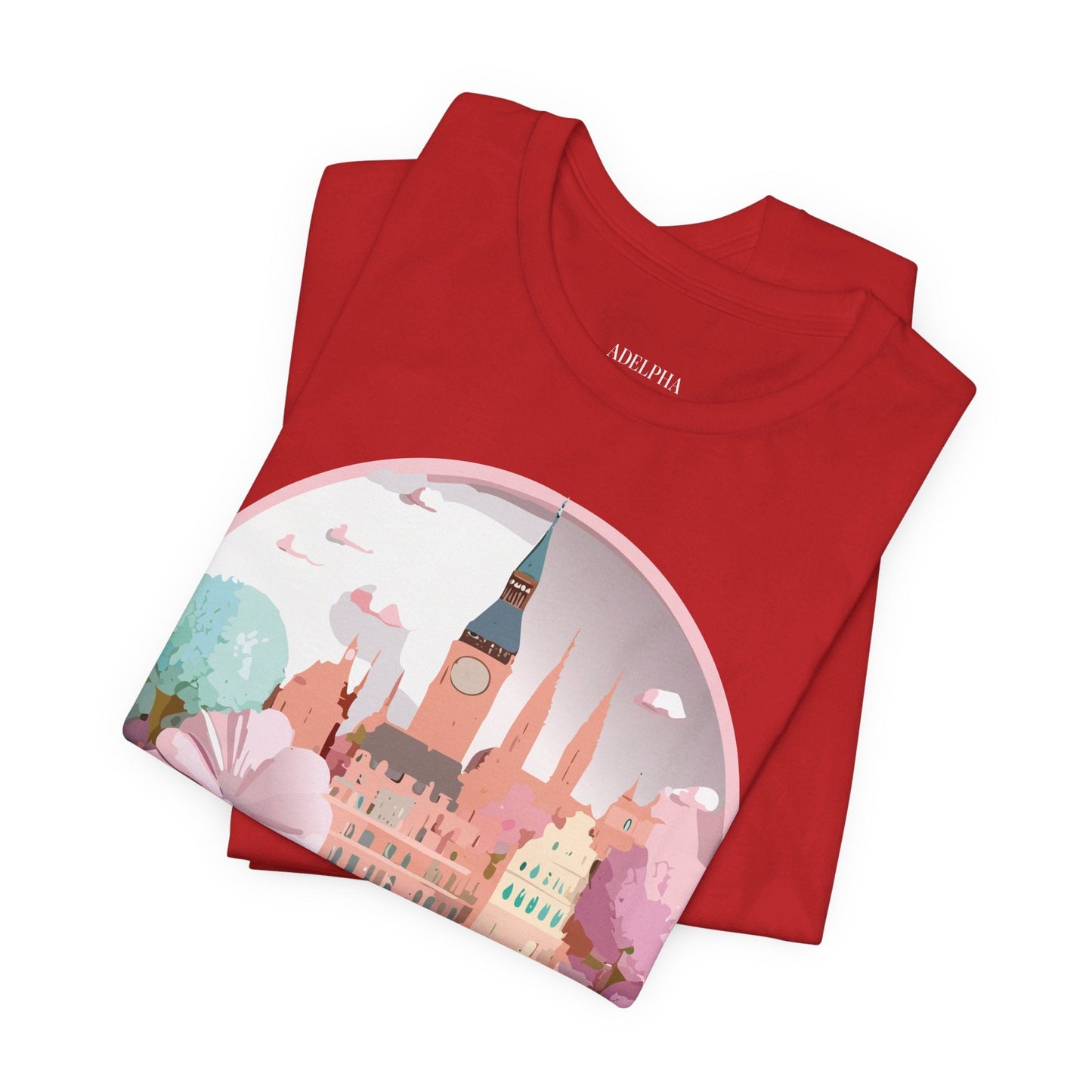 Prague Tourist Graphic Tee by Adelpha Unisex Vintage Style Short Sleeve Shirt Collection
