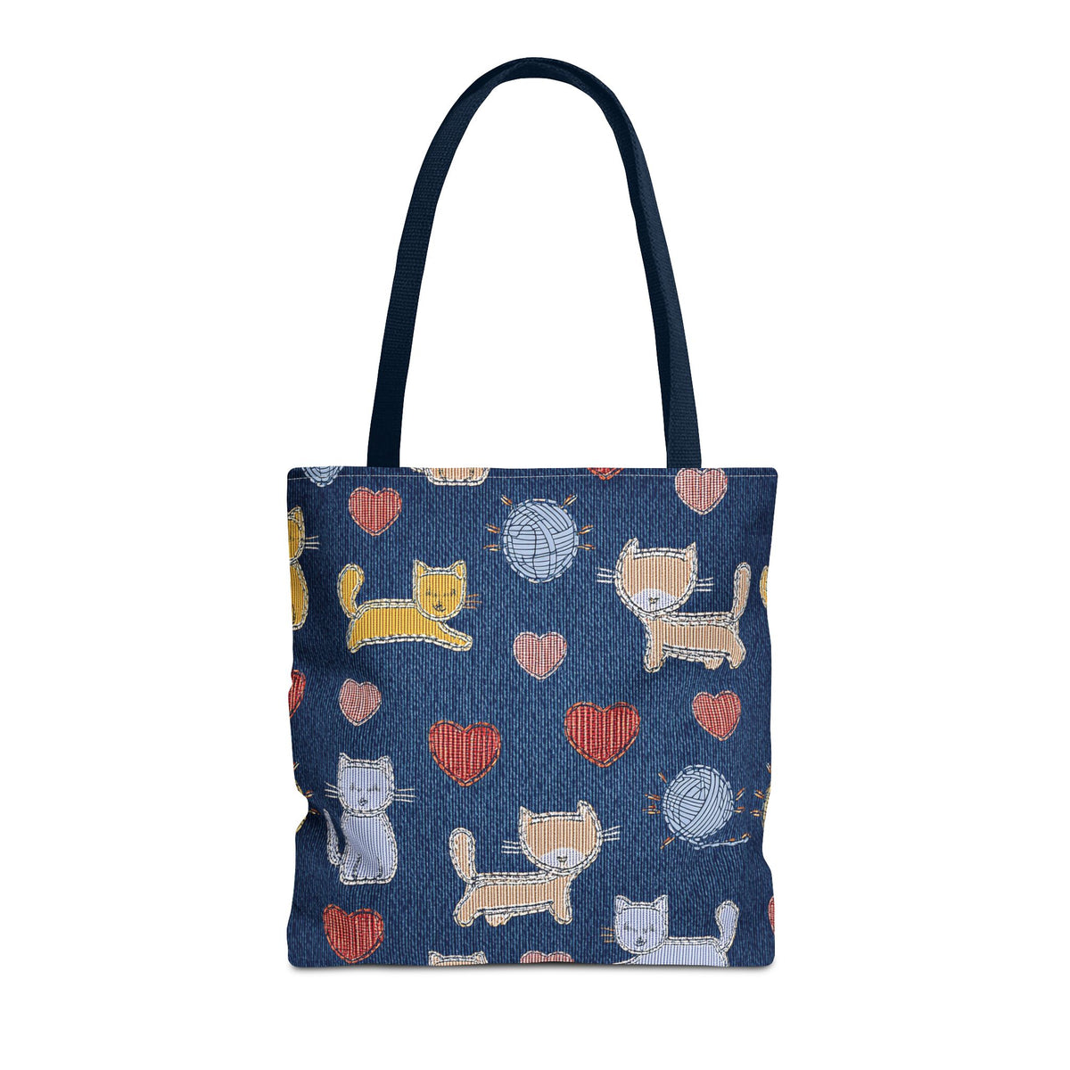 Love Day Graphic Design Denim Fabric Imitation Print Unisex Canvas Bag POLY 3 Sizes Tote Bag 201-8