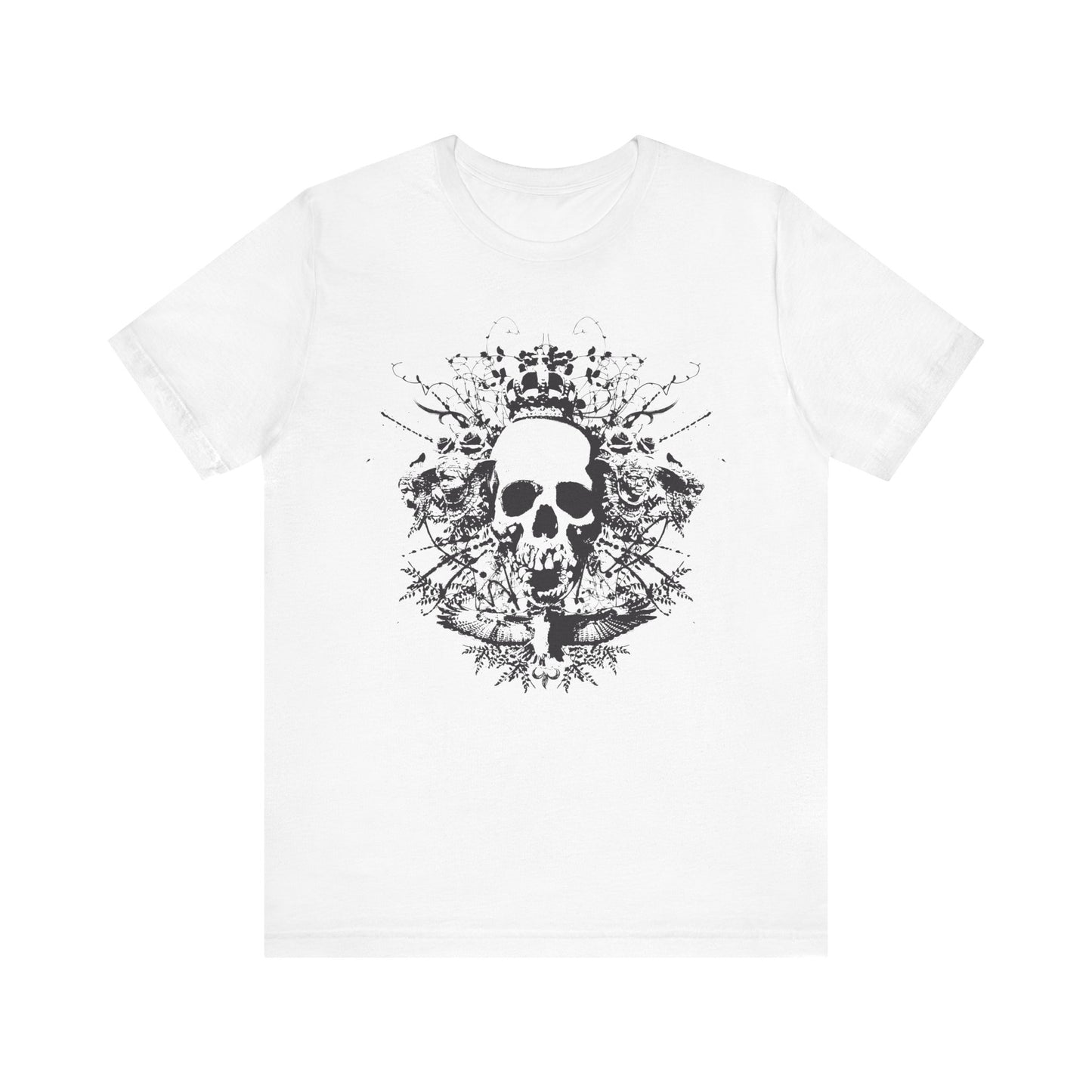 Dark Skull Graphic Design Tee, Skull Shirt, Vintage Tees, Art Design T-Shirt, Vintage Graphic Tee, Art Shirts with Skulls