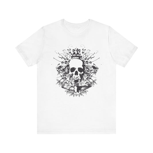 Dark Skull Graphic Design Tee, Skull Shirt, Vintage Tees, Art Design T-Shirt, Vintage Graphic Tee, Art Shirts with Skulls