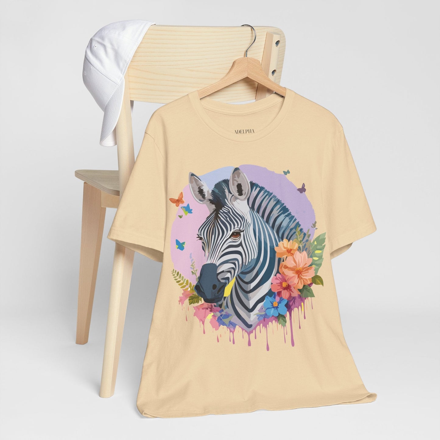 Zebra Graphic Unisex 100 Cotton Vintage Animal Art T-Shirt 3