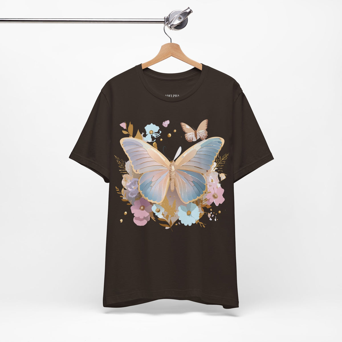 Butterfly Graphic Unisex Cotton Bella+Canvas Tee with Art Design n72