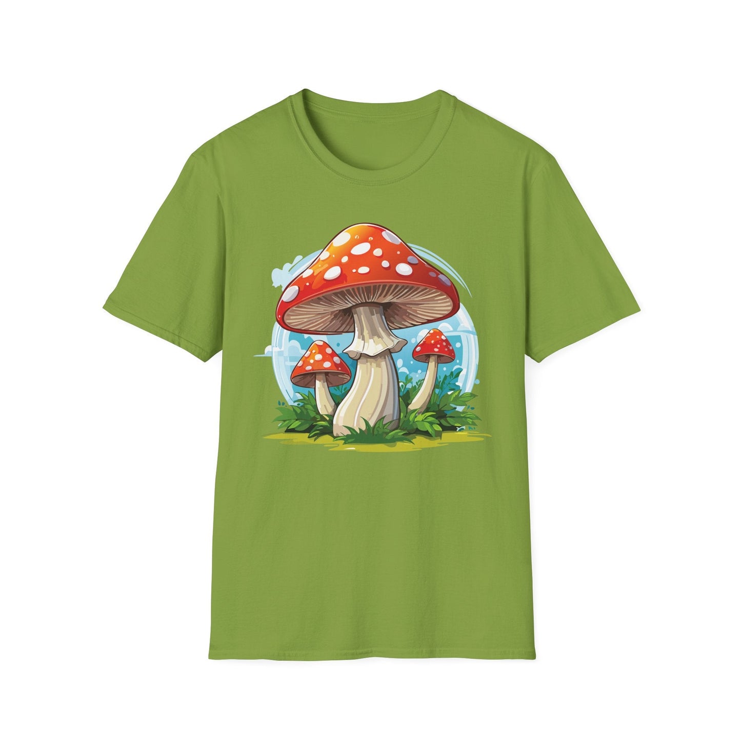 Mashroom Tee Shirt Unisex Funny Mashroom Design 100 Percent Cotton Softstyle Tee