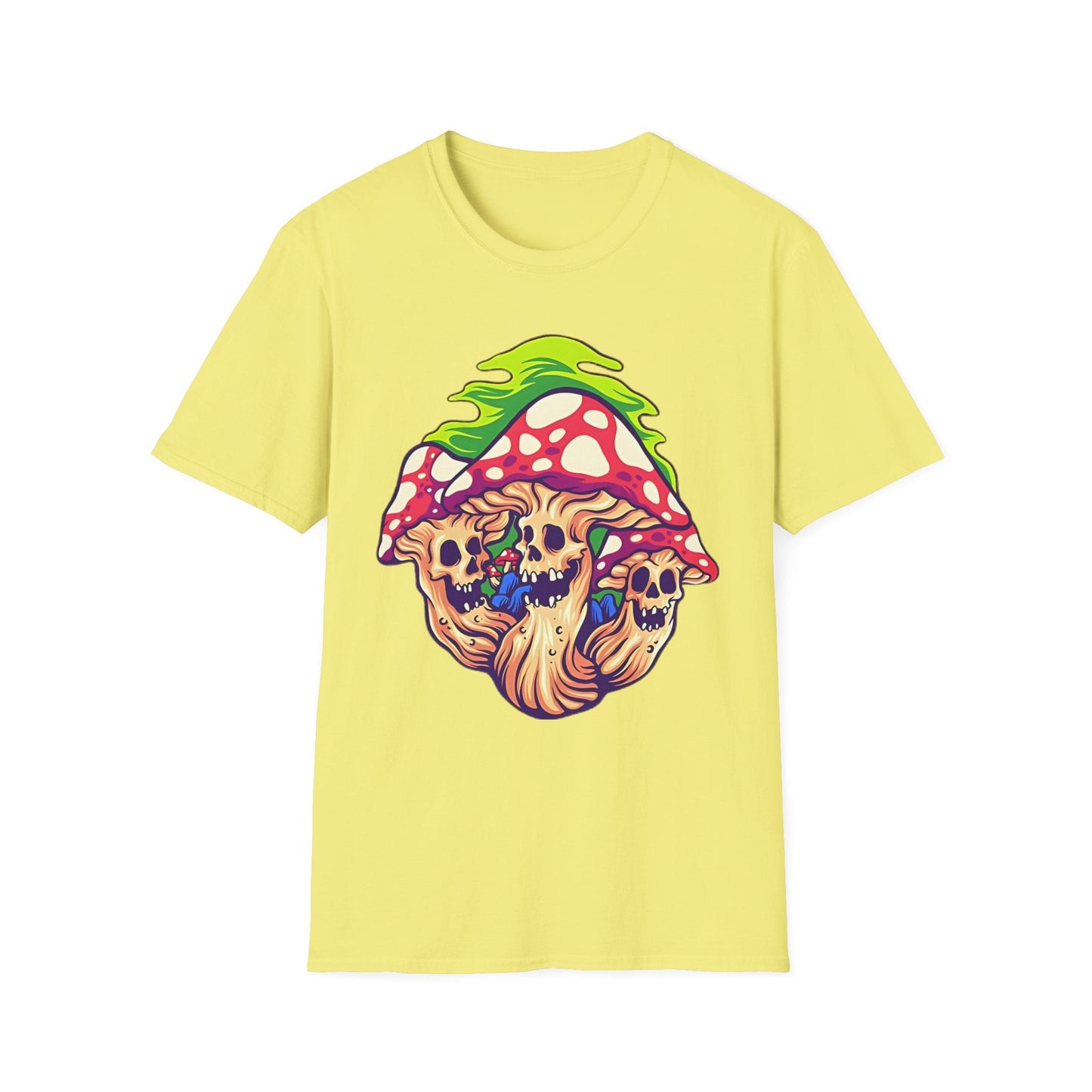Mashroom Tee Shirt Unisex Softstyle Gildan 64000 Cotton With Funny Mashroom Design