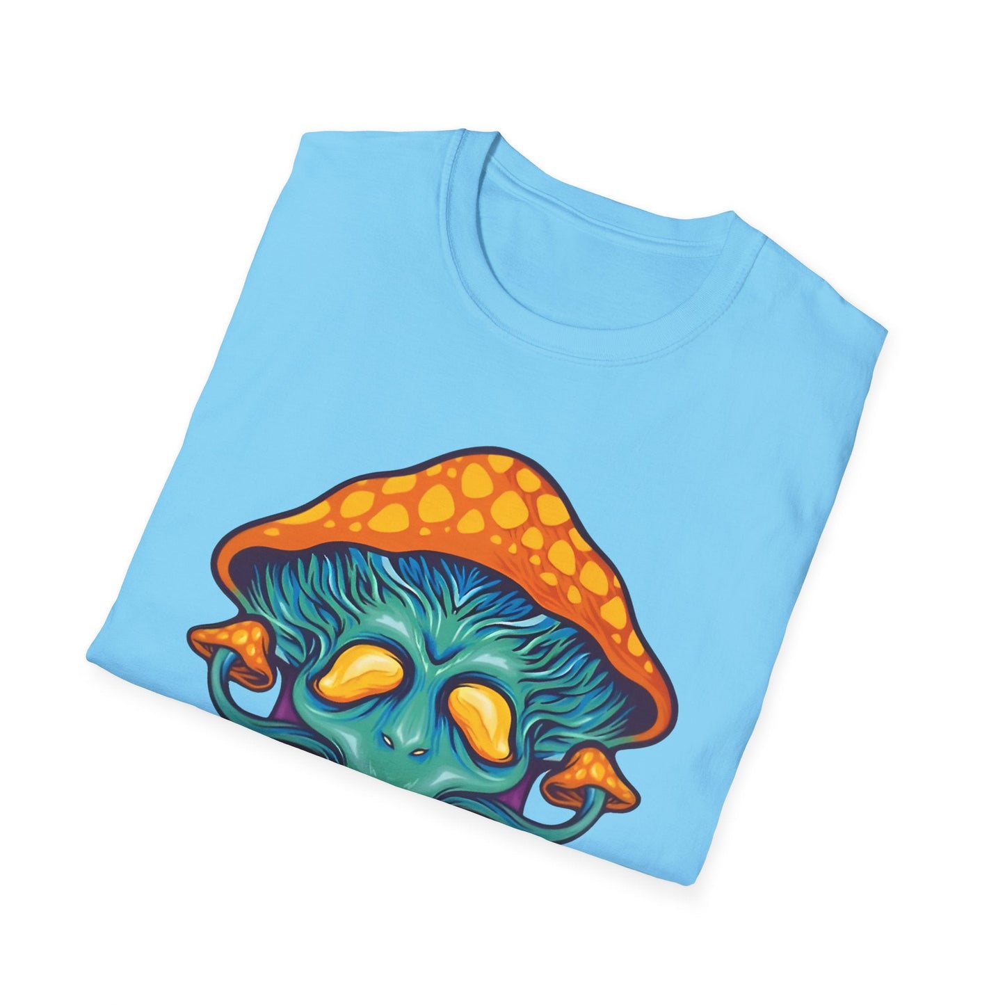 Mashroom T Shirt Unisex Funny Mushroom Design Tee 100 Percent Cotton Softstyle Collection
