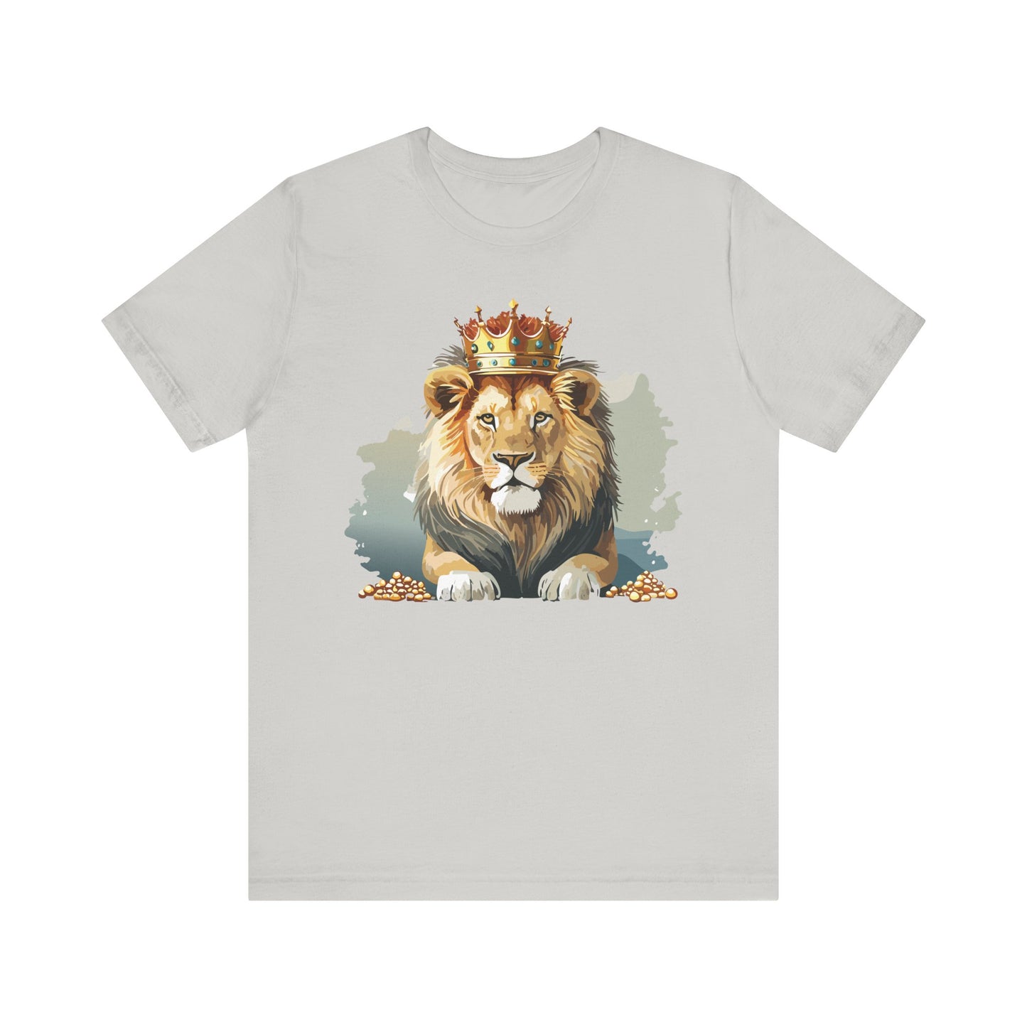 Majestic Lion Crown T-shirt, Animal Shirt, Lion Tee, Unisex Top, Birthday Gift, Shirt with Animal design