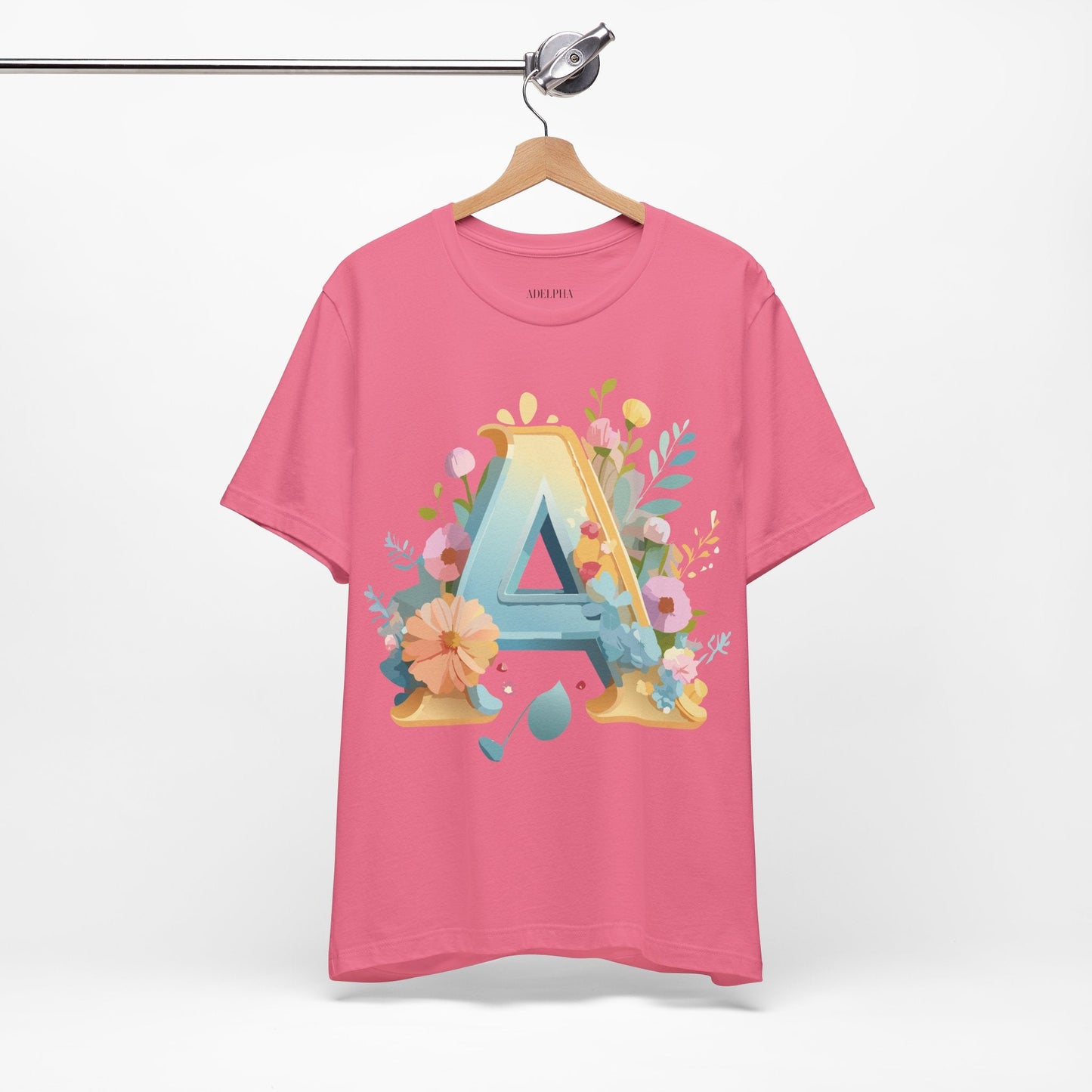 Letter A Shirt Graphic Tee Unisex Vintage Inspired Adelpha Art Jersey Short Sleeve